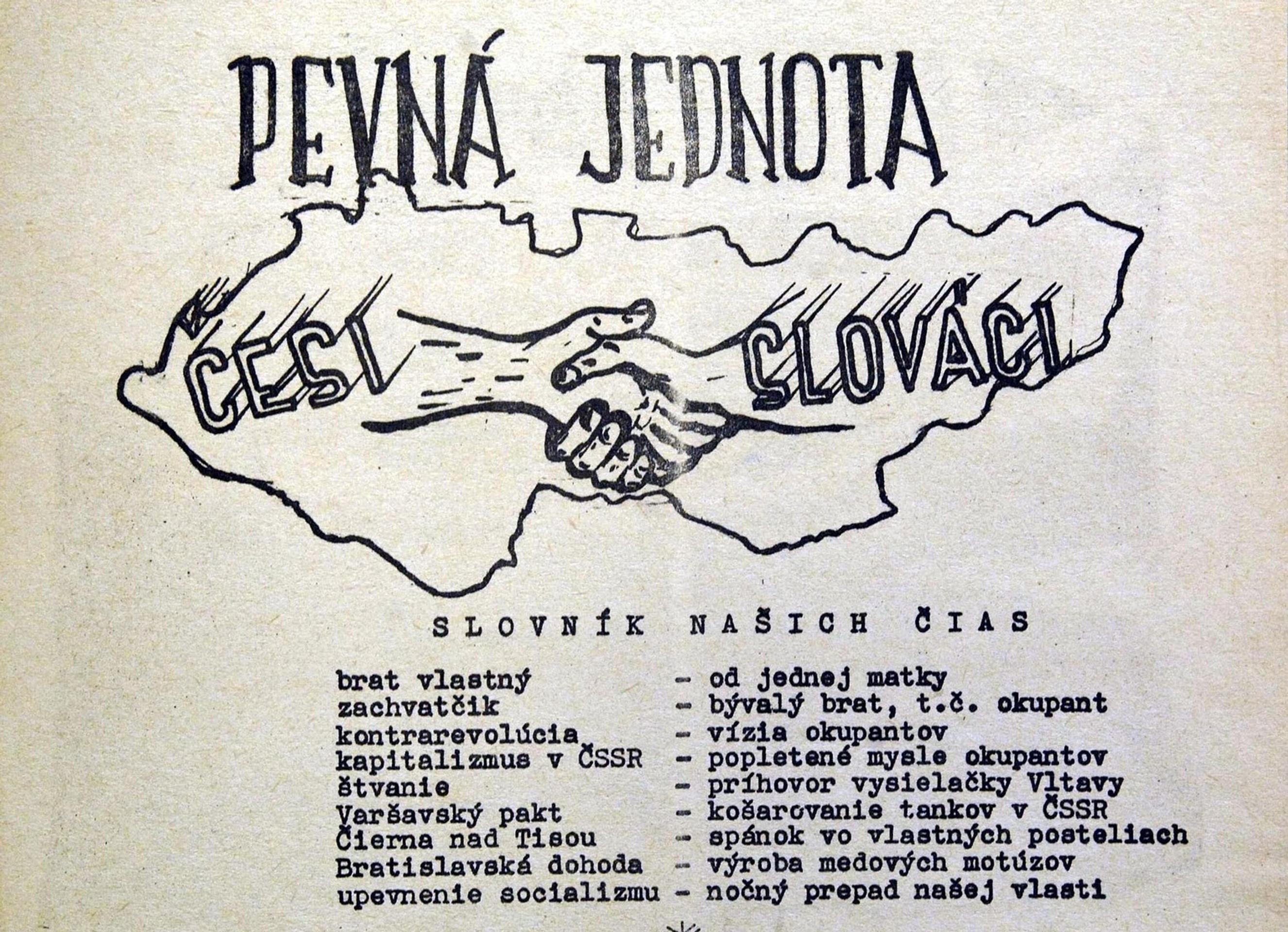 Plagáty, ktoré zosmiešňovali inváziu vojsk Varšavskej zmluvy v auguste roku 1968.