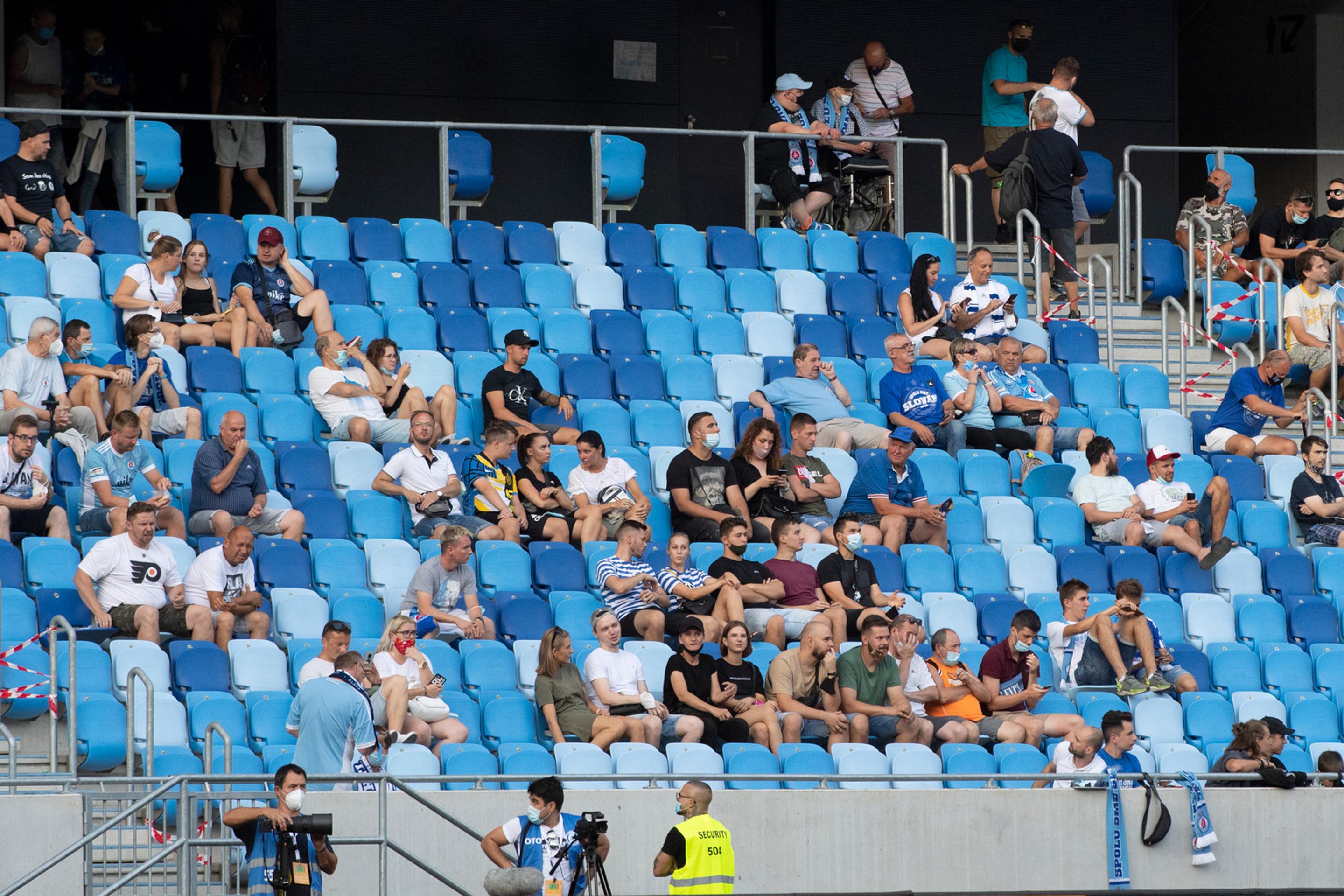 Fanúšikovia počas 2. kola Fortuna ligy ŠK Slovan Bratislava - AS Trenčín.