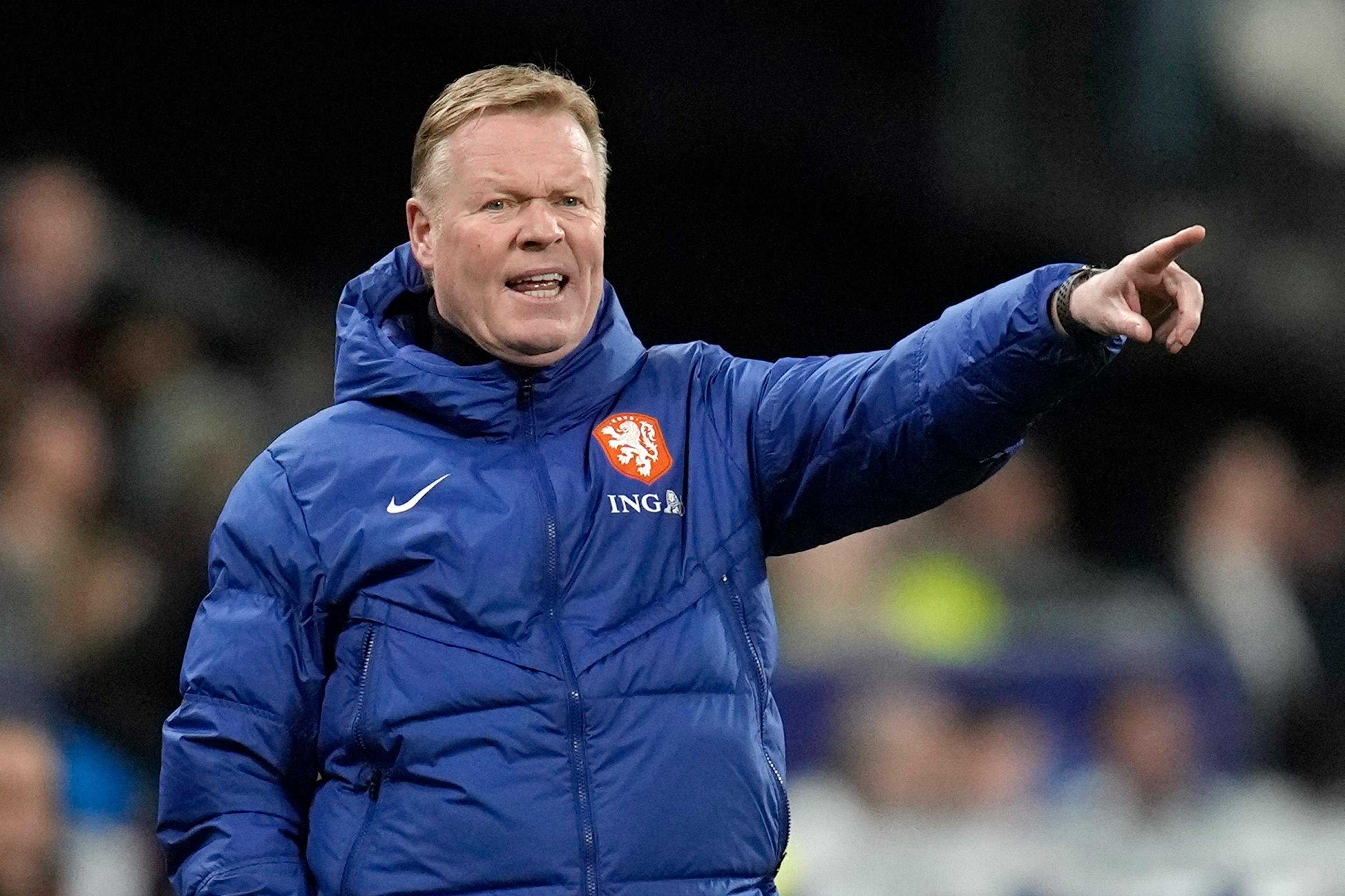 Holandský kouč Ronald Koeman v kvalifikačnom zápase ME 2024 vo Francúzsku.