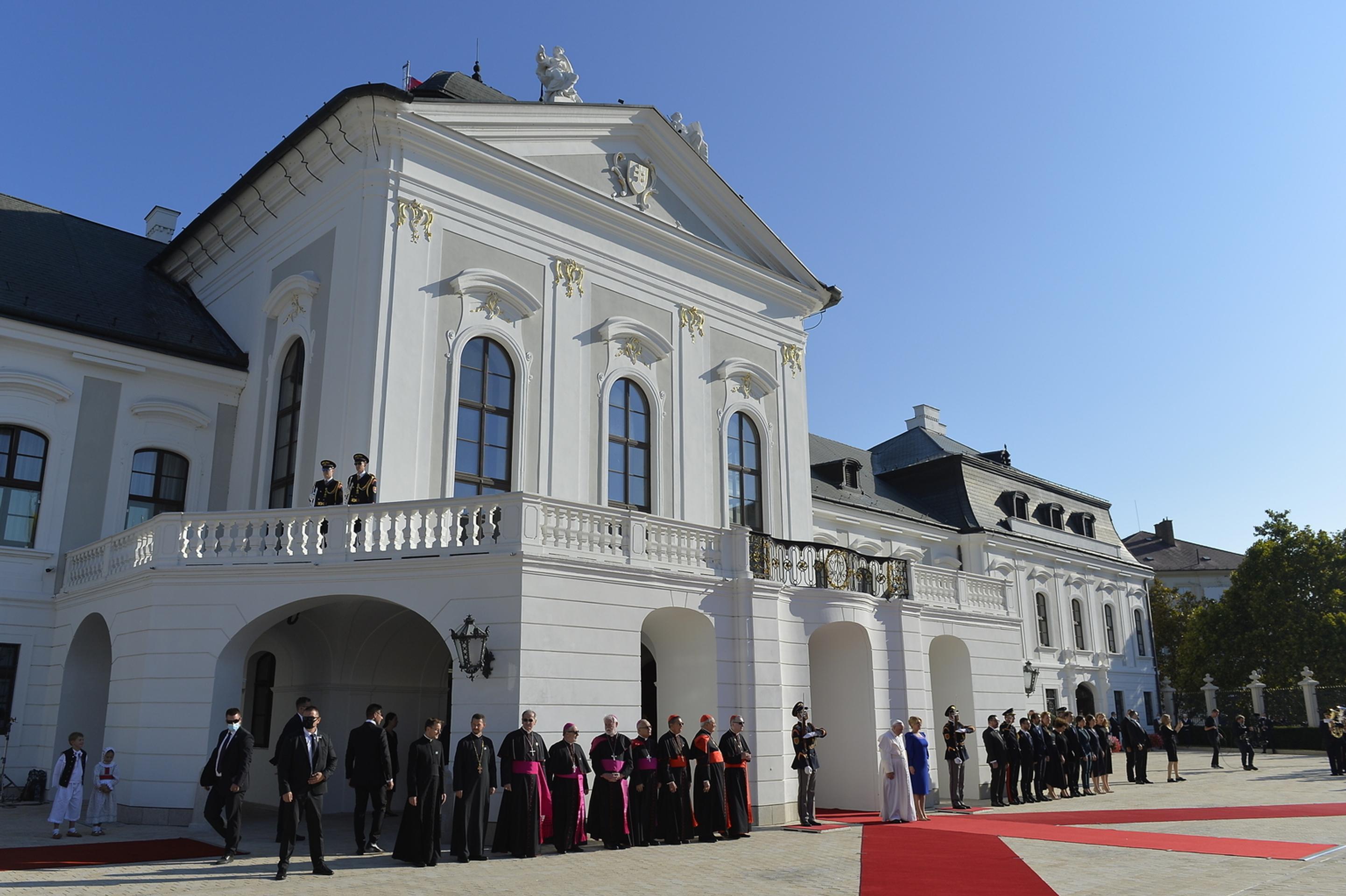 Pápež František v Prezidentskom paláci.