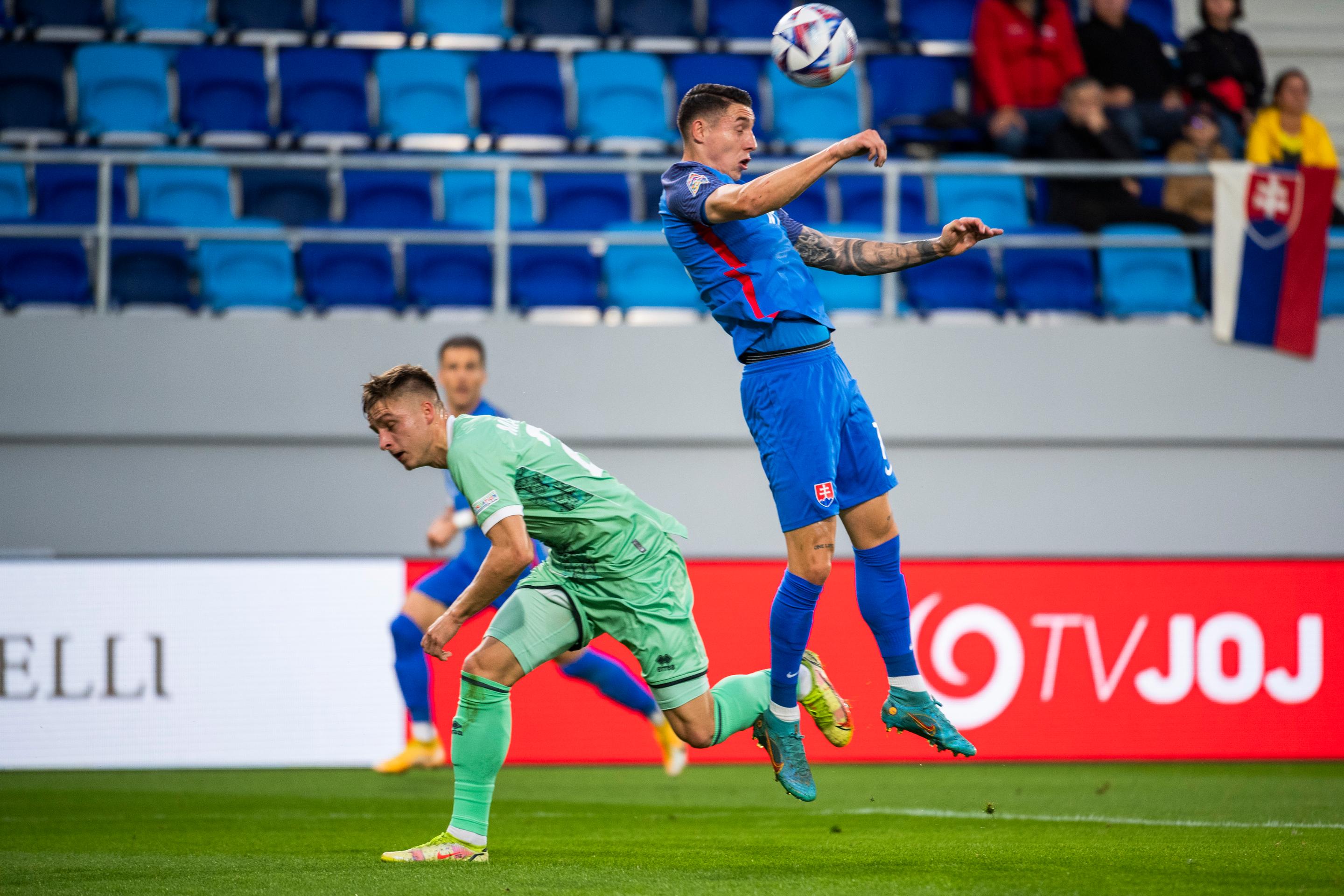 Momentka zo zápasu Bielorusko - Slovensko