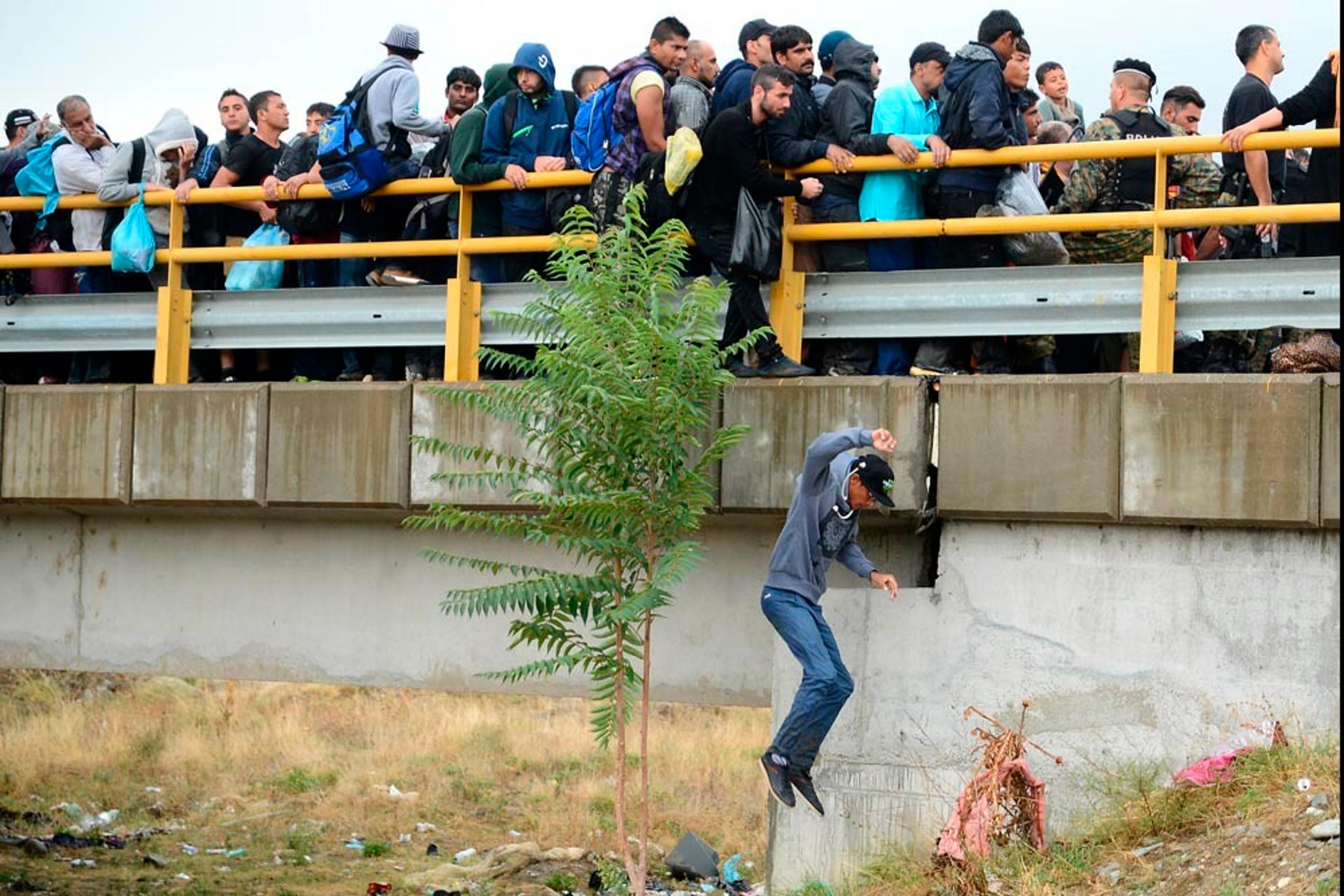 Migranti v Macedónsku.