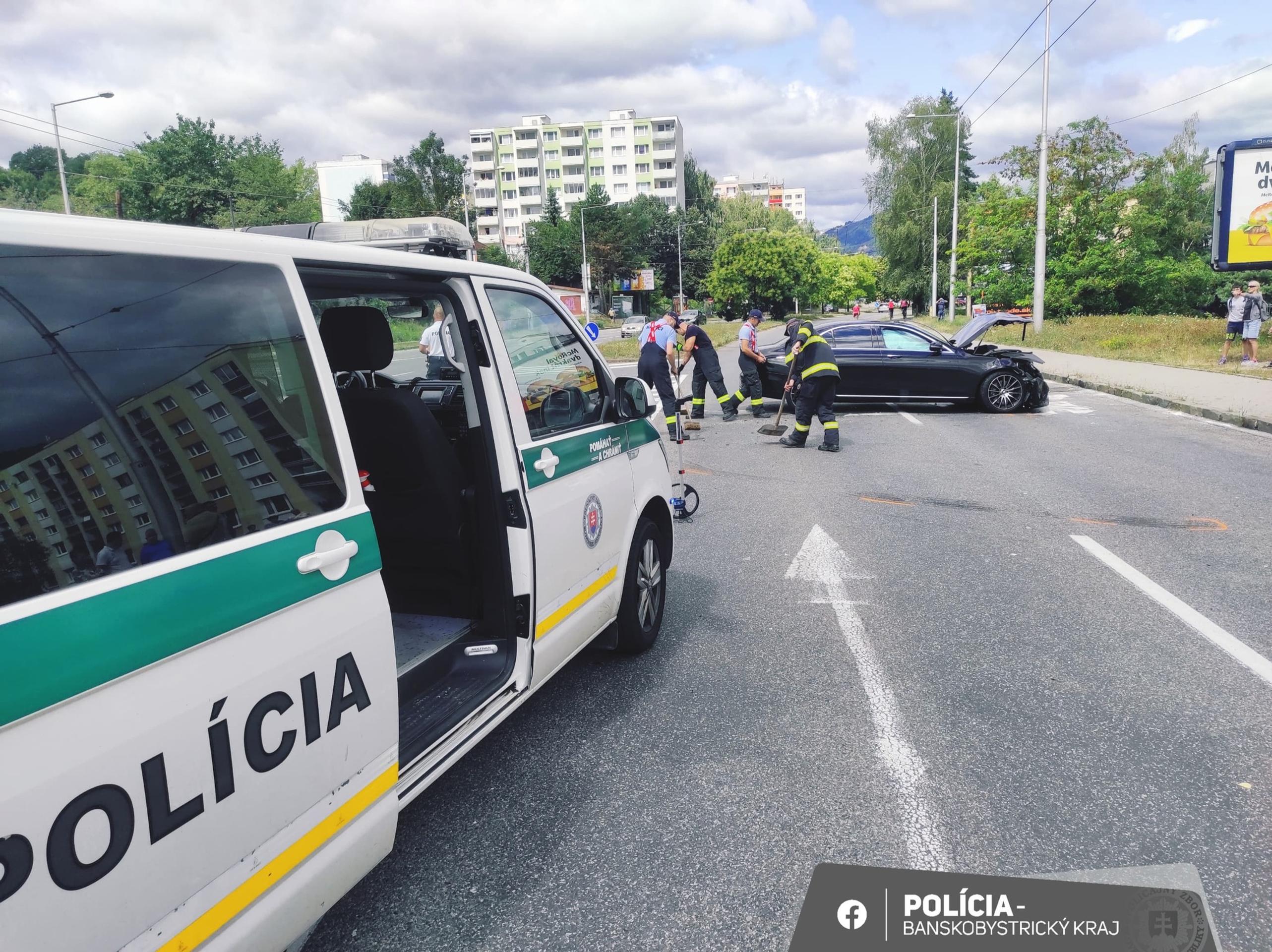 Dopravná nehoda v Banskej Bystrici