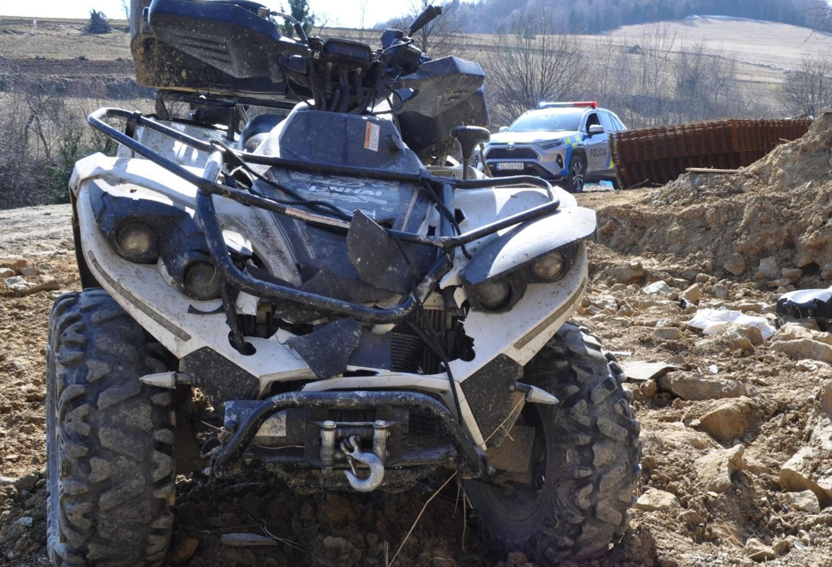 Nehoda detí na štvorkolke.