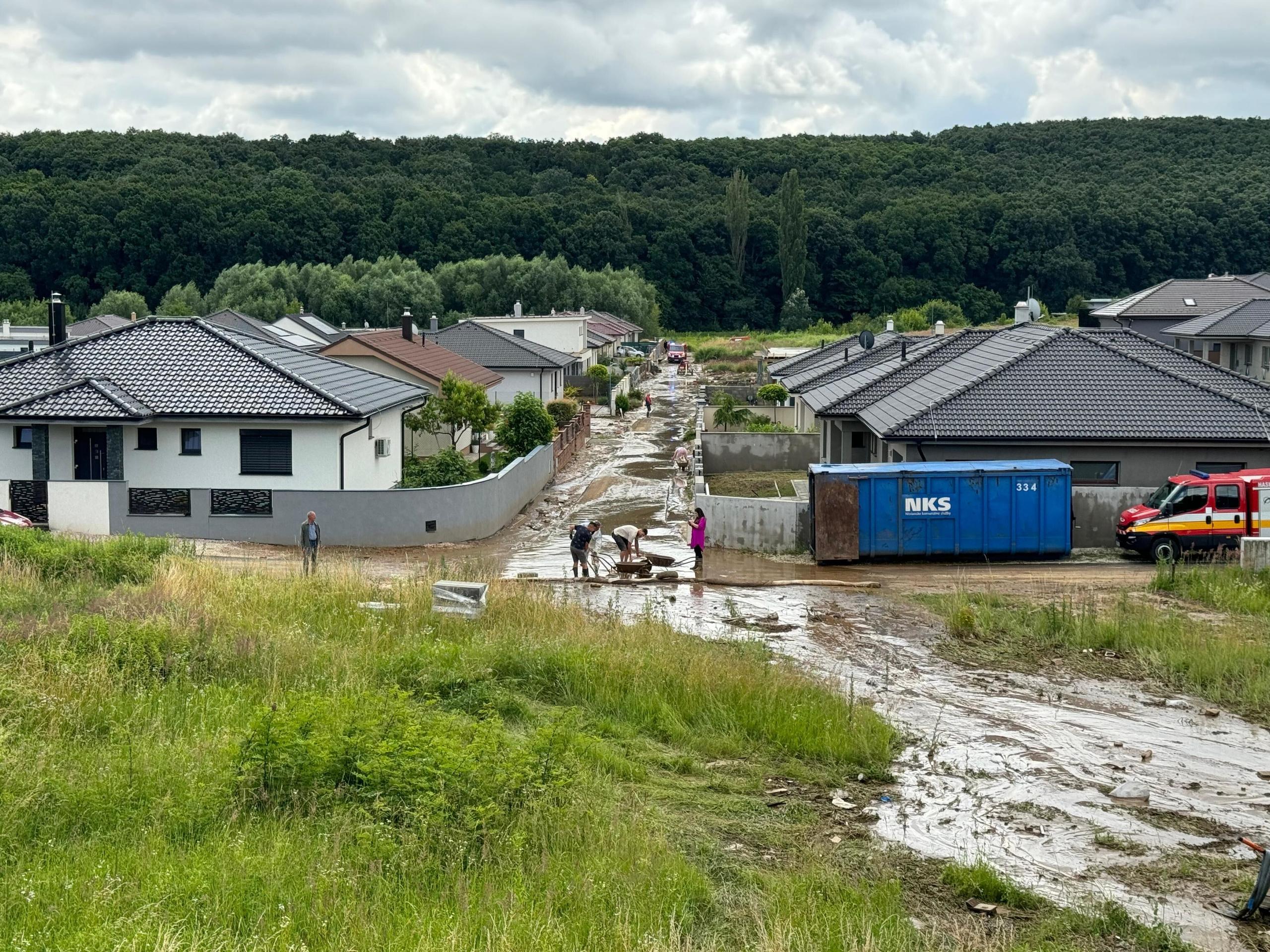 Potopa v mestskej časti Kynek.