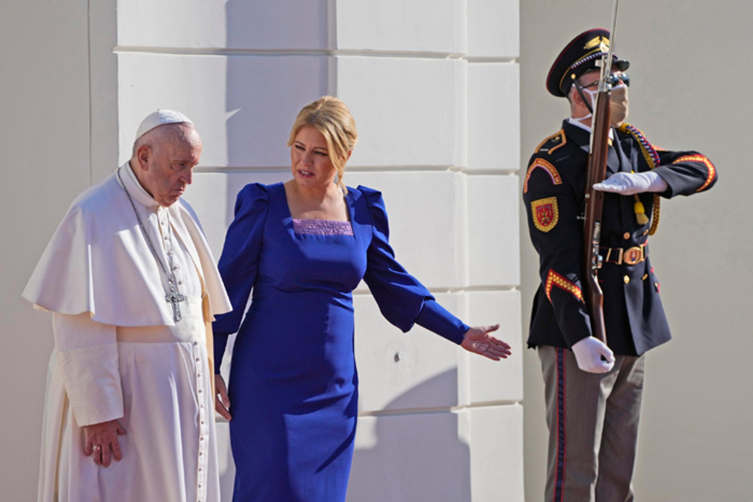 Pápež František a prezidentka Zuzana Čaputová.