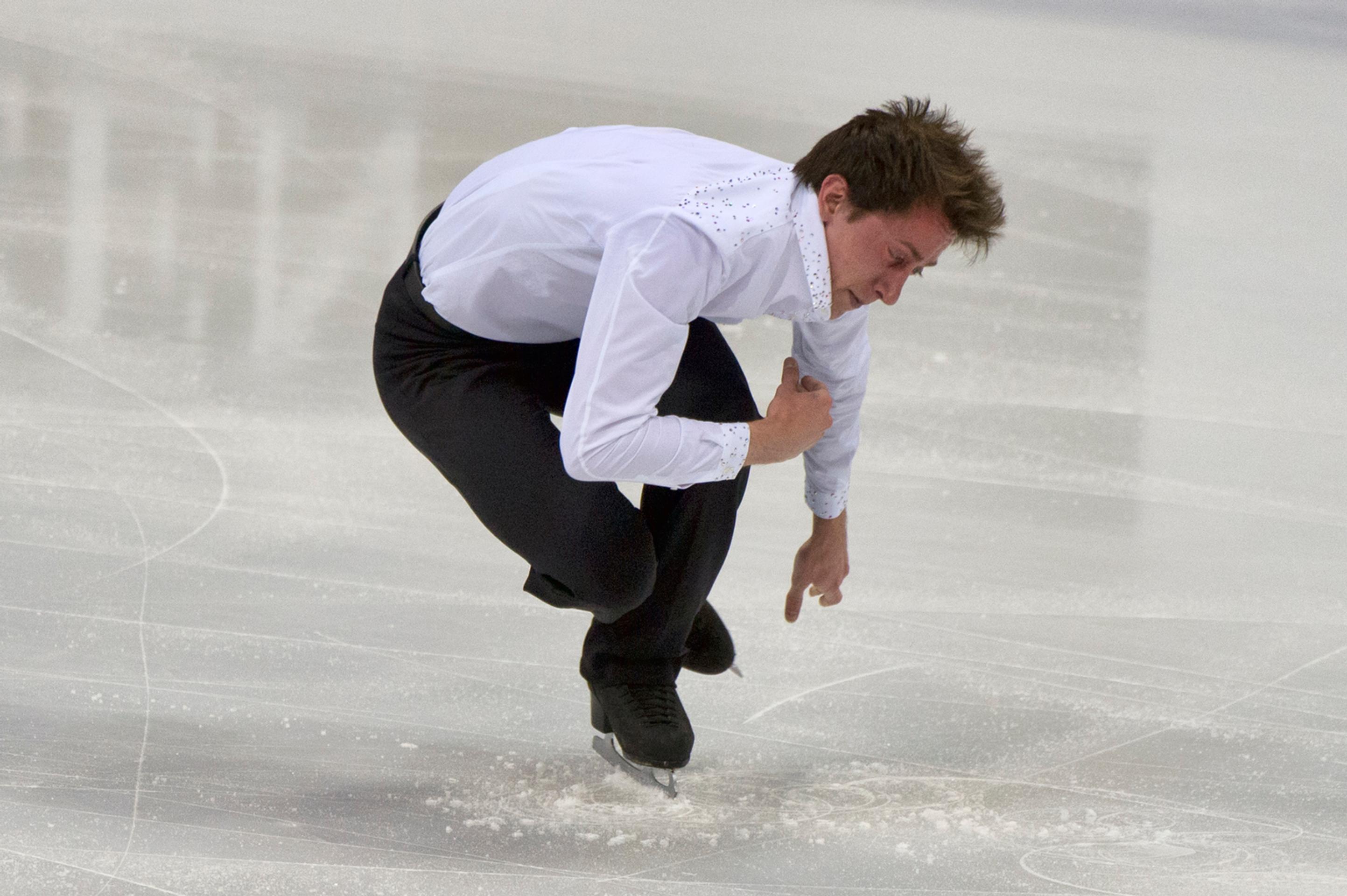 Michael Neuman počas krátkeho programu mužov na ME v krasokorčuľovaní.