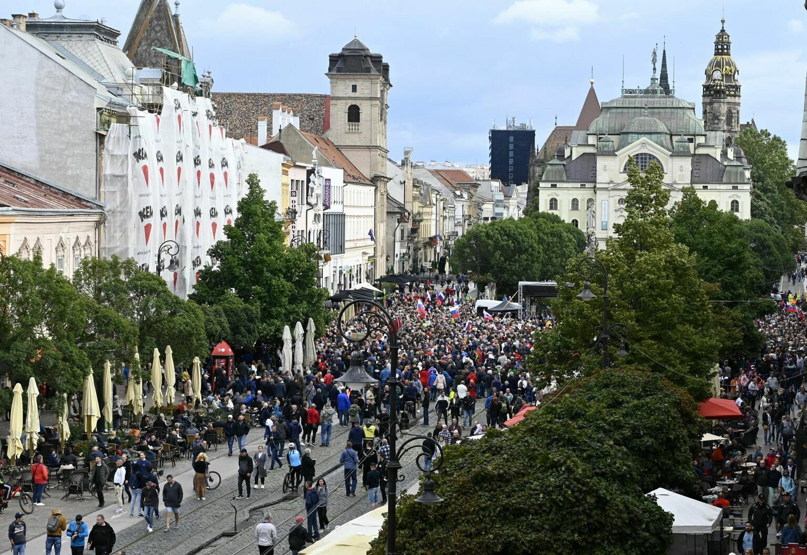 Protest proti opatreniam v Košiciach