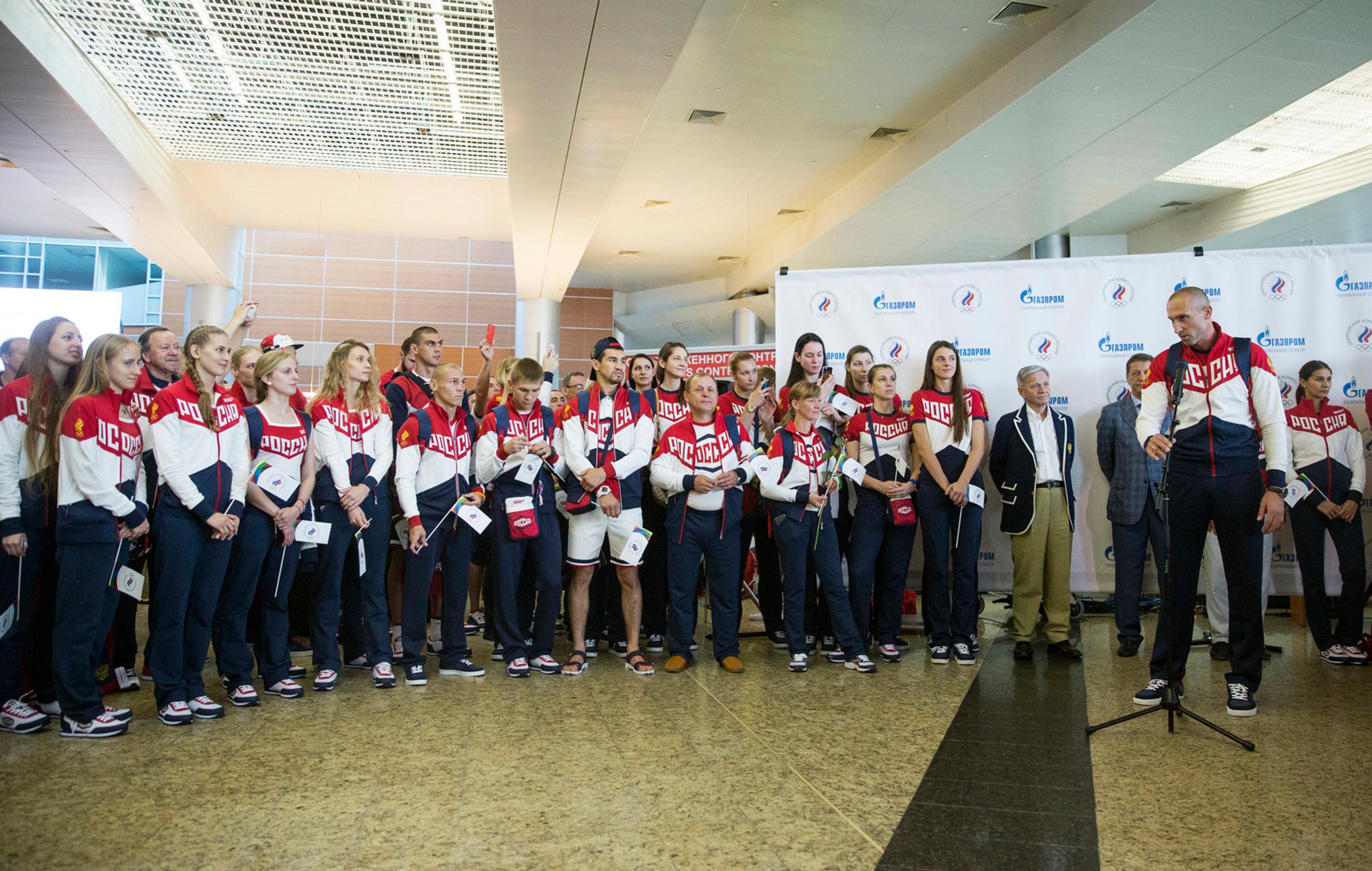 Ruská výprava pred odletom do Ria