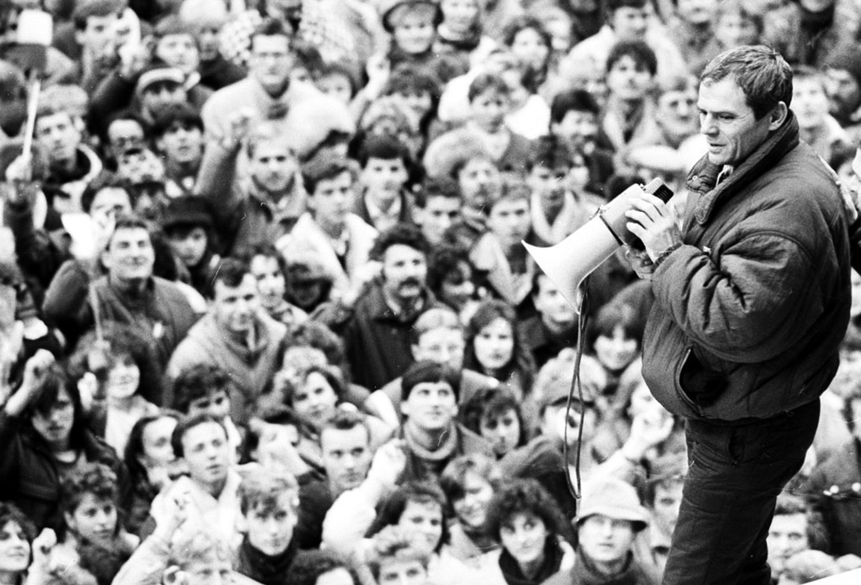 Manifestácia na námestí SNP v Bratislave.