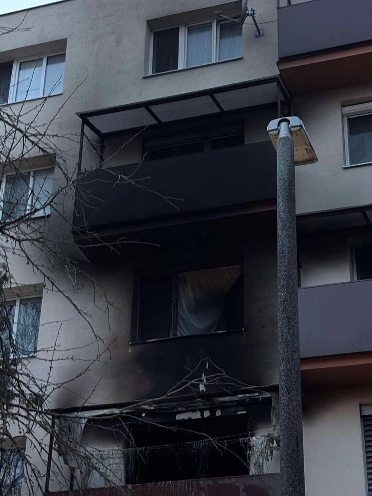 Požiar na sídlisku vo Vrábľoch