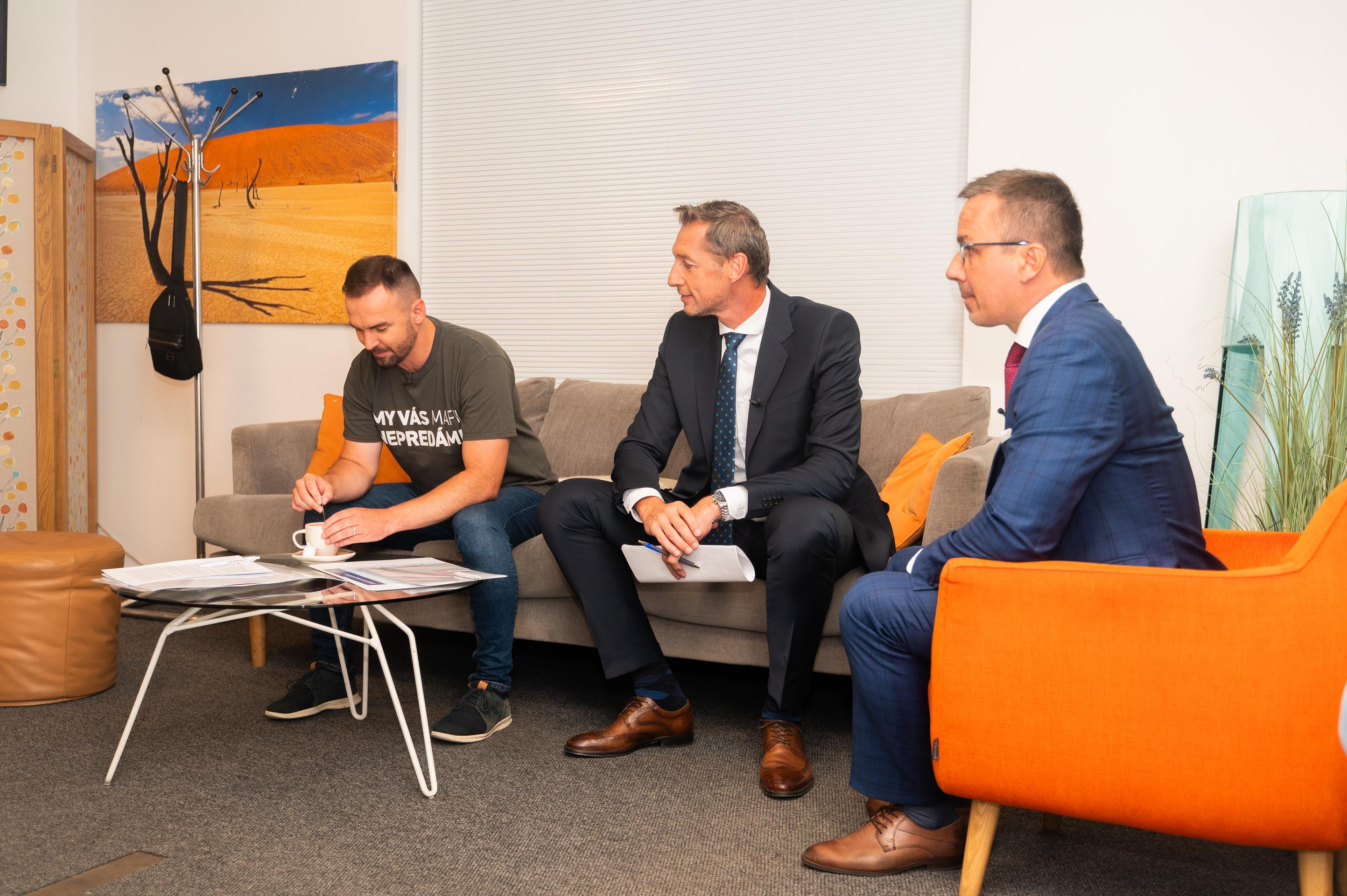 Michal Šipoš, Milan Majerský a Erik Tomáš.