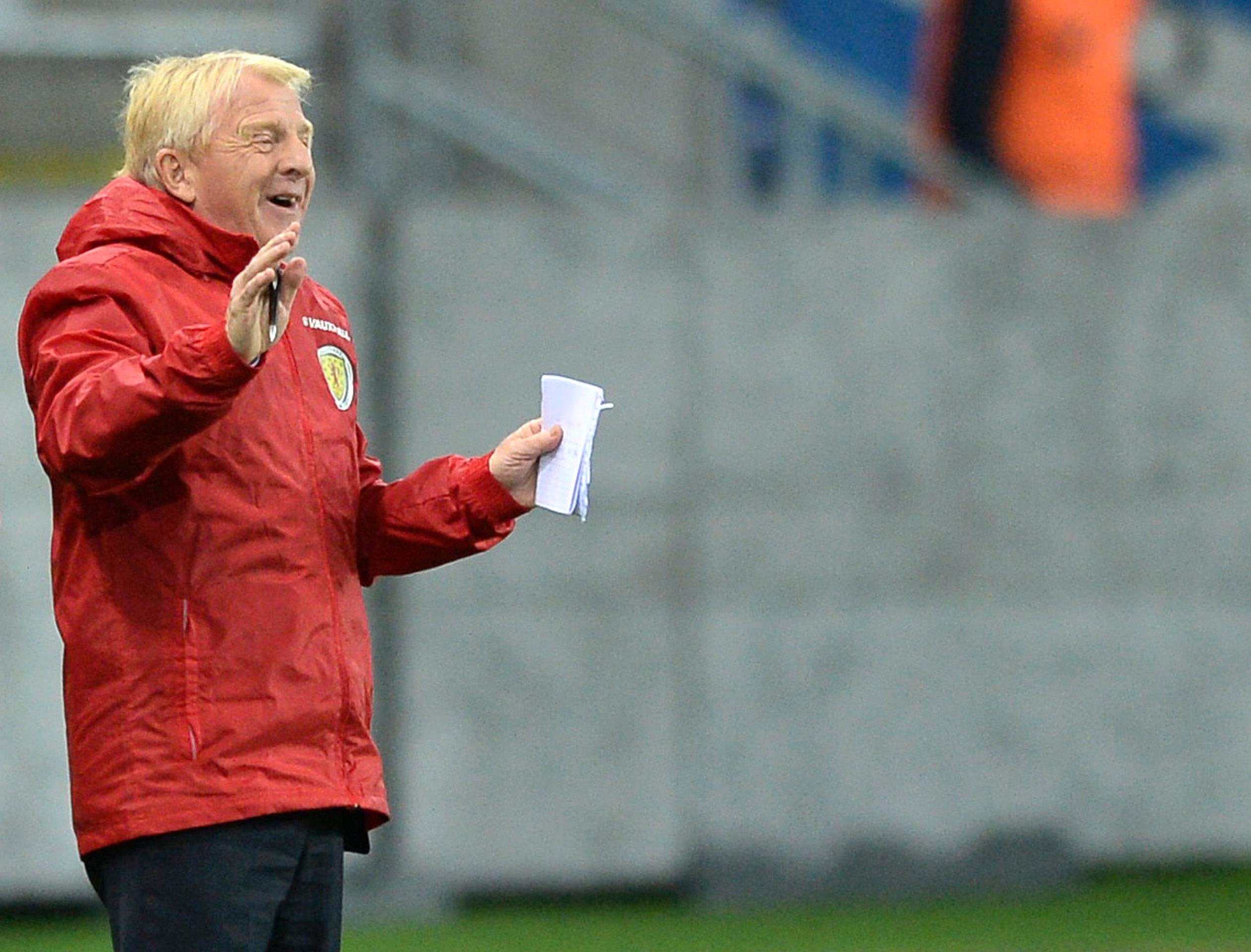 Tréner škótskej futbalovej reprezentácie Gordon Strachan počas kvalifikácie MS 2018 v Trnave proti Slovensku.