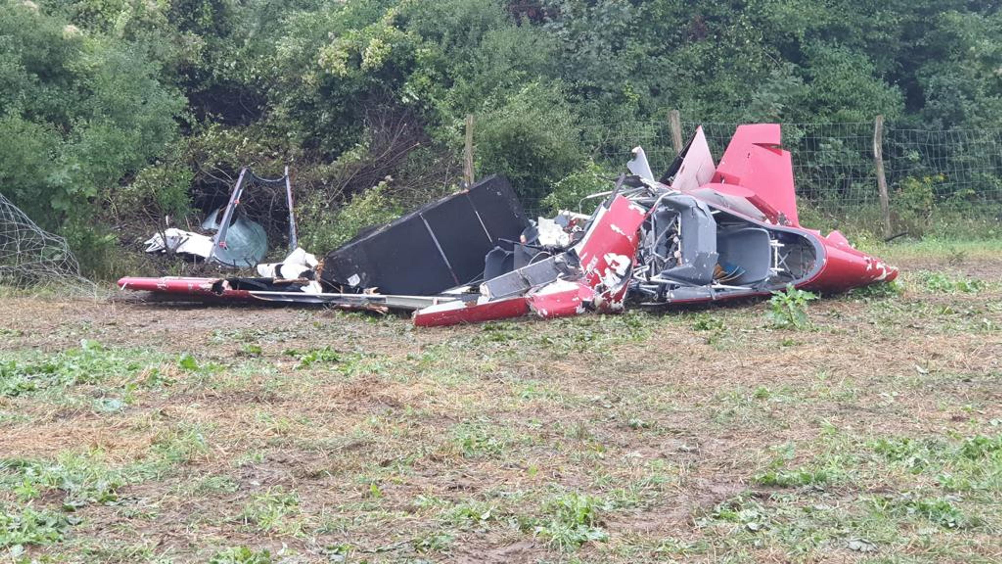 Havarované športové lietadlo