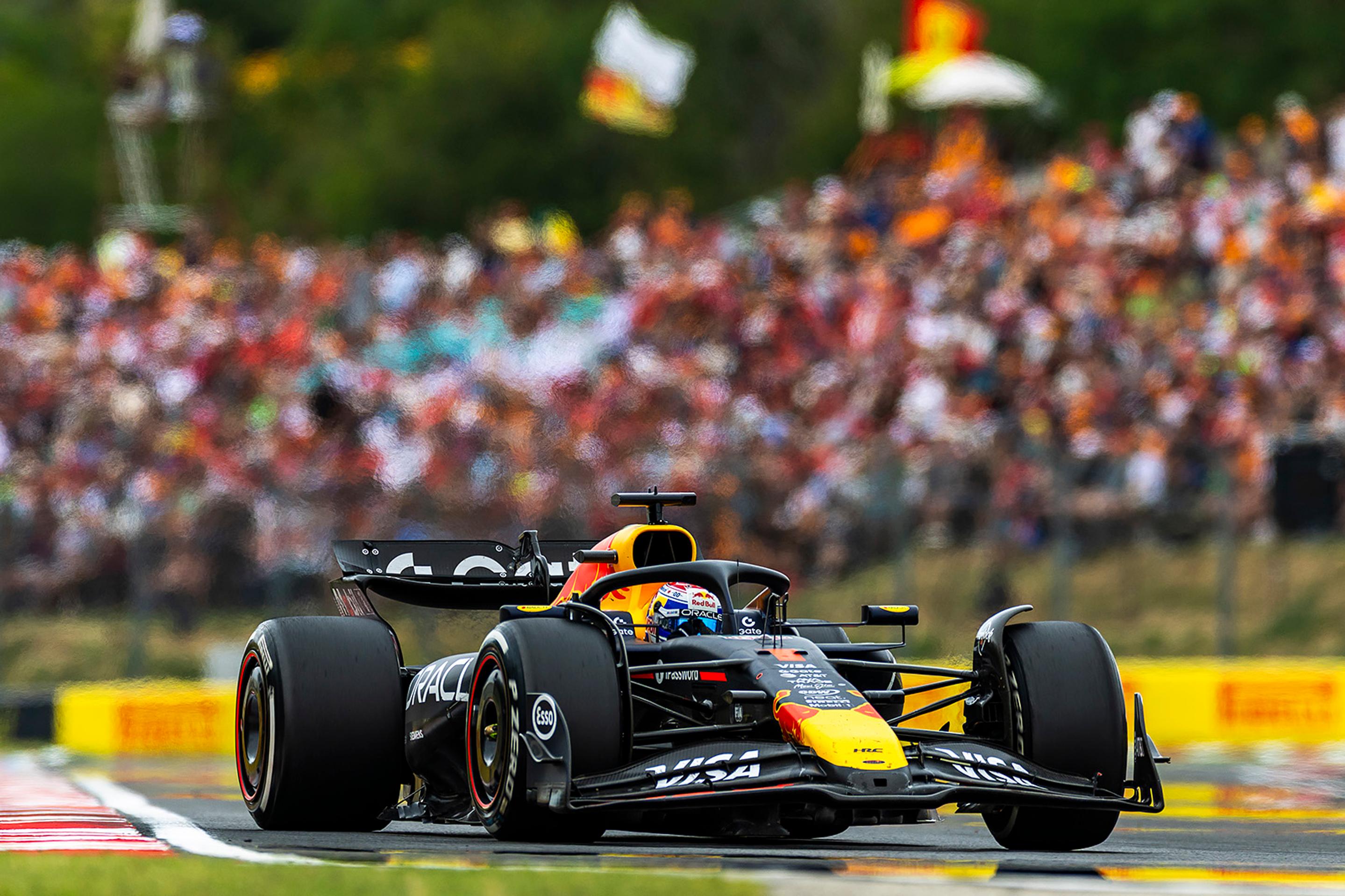 Max Verstappen na trati VC Maďarska.