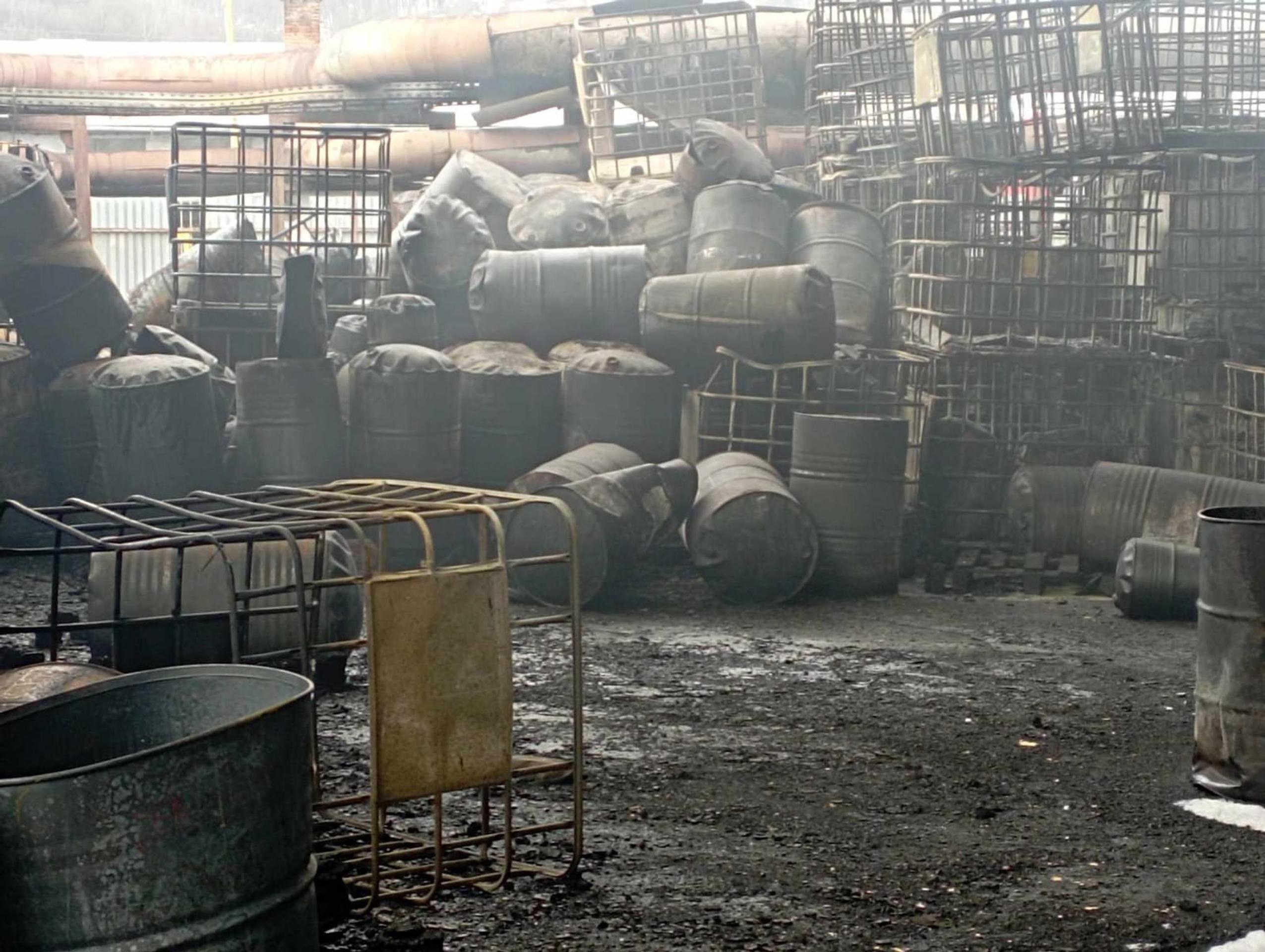 Spúšť po požiari.