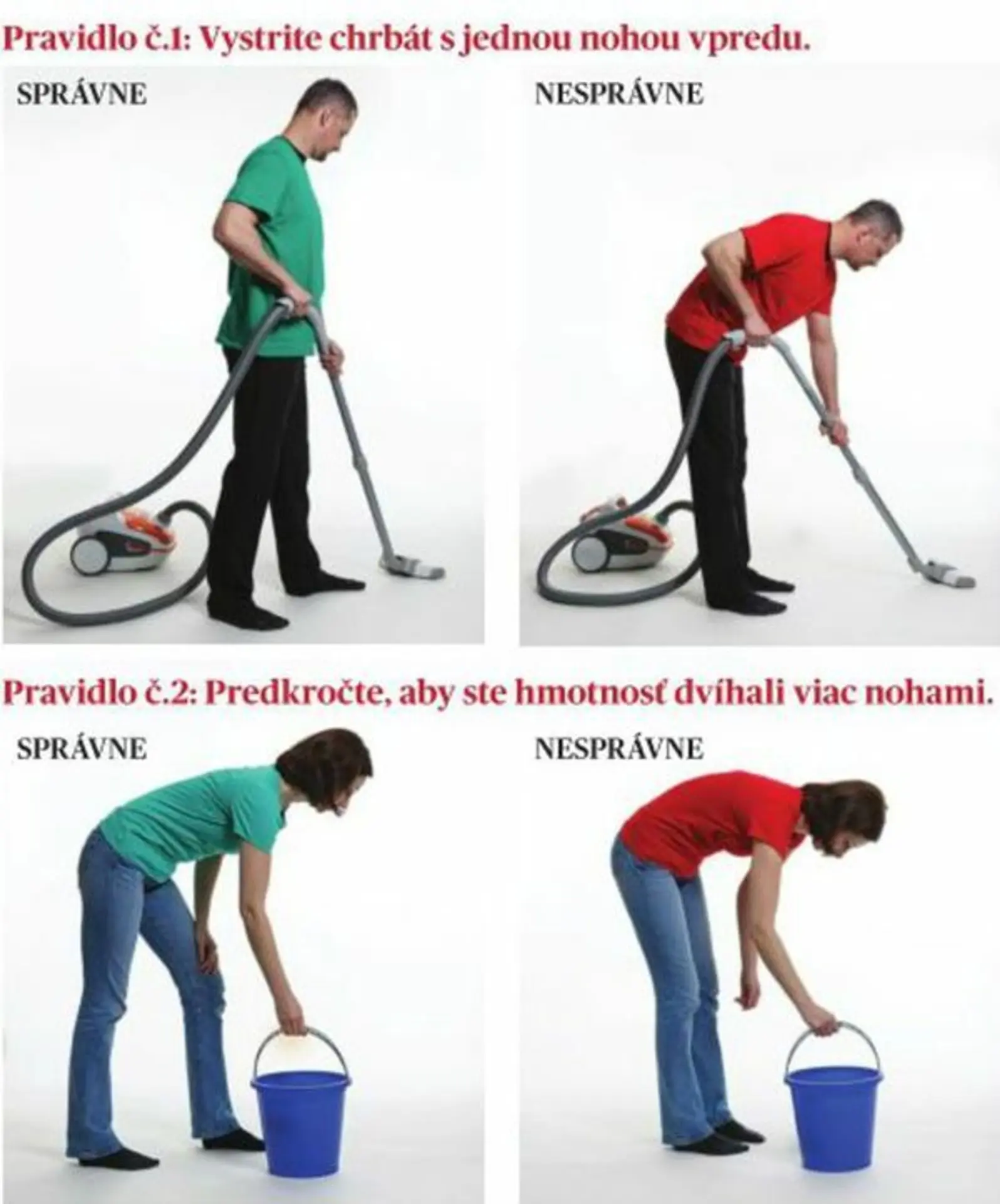 Správne prevedenie domácich prác.