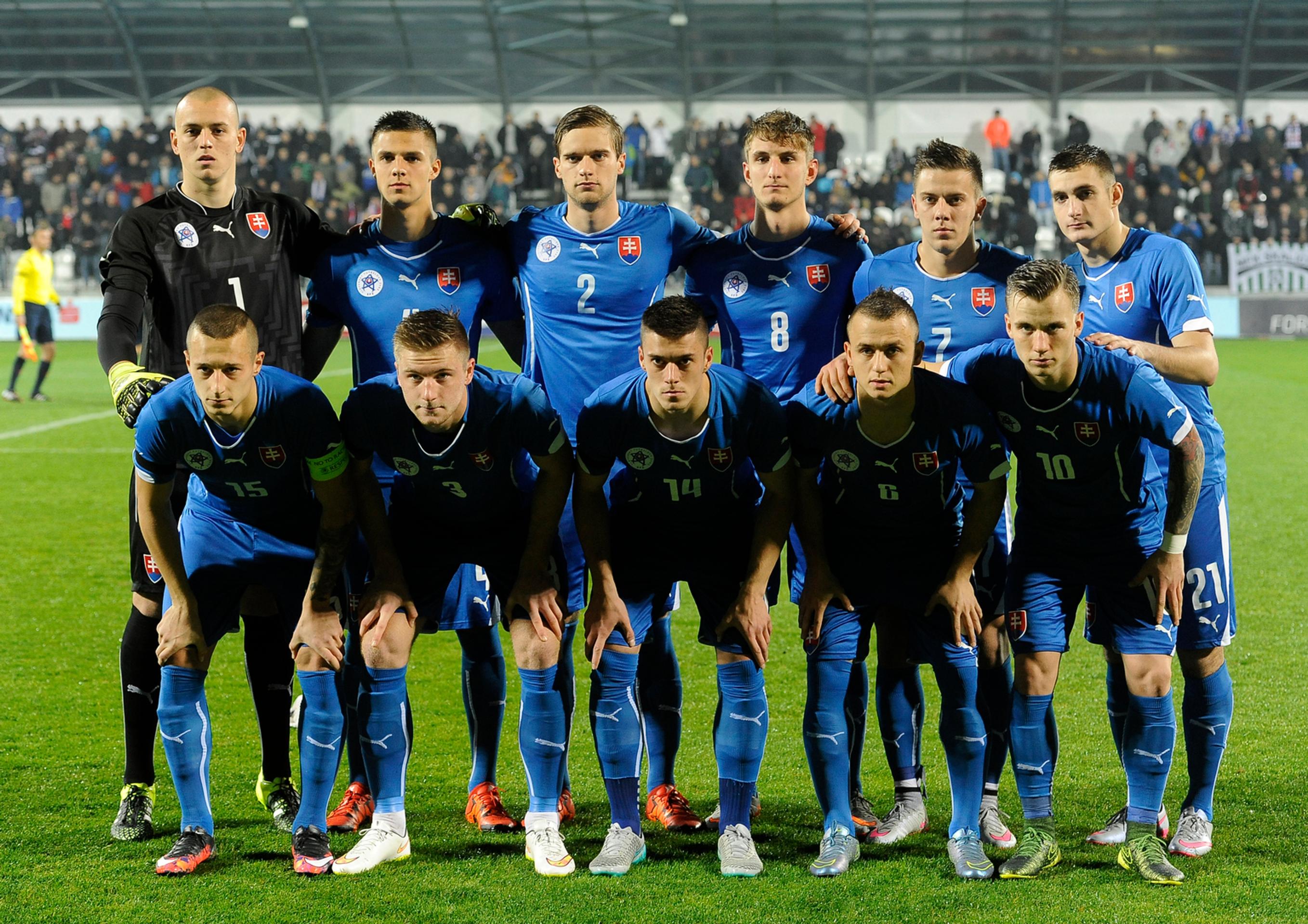 Slovenská reprezentácia do 21 rokov v kvalifikáčnom zápase na ME 2017 hráčov do 21 rokov Slovensko - Holandsko