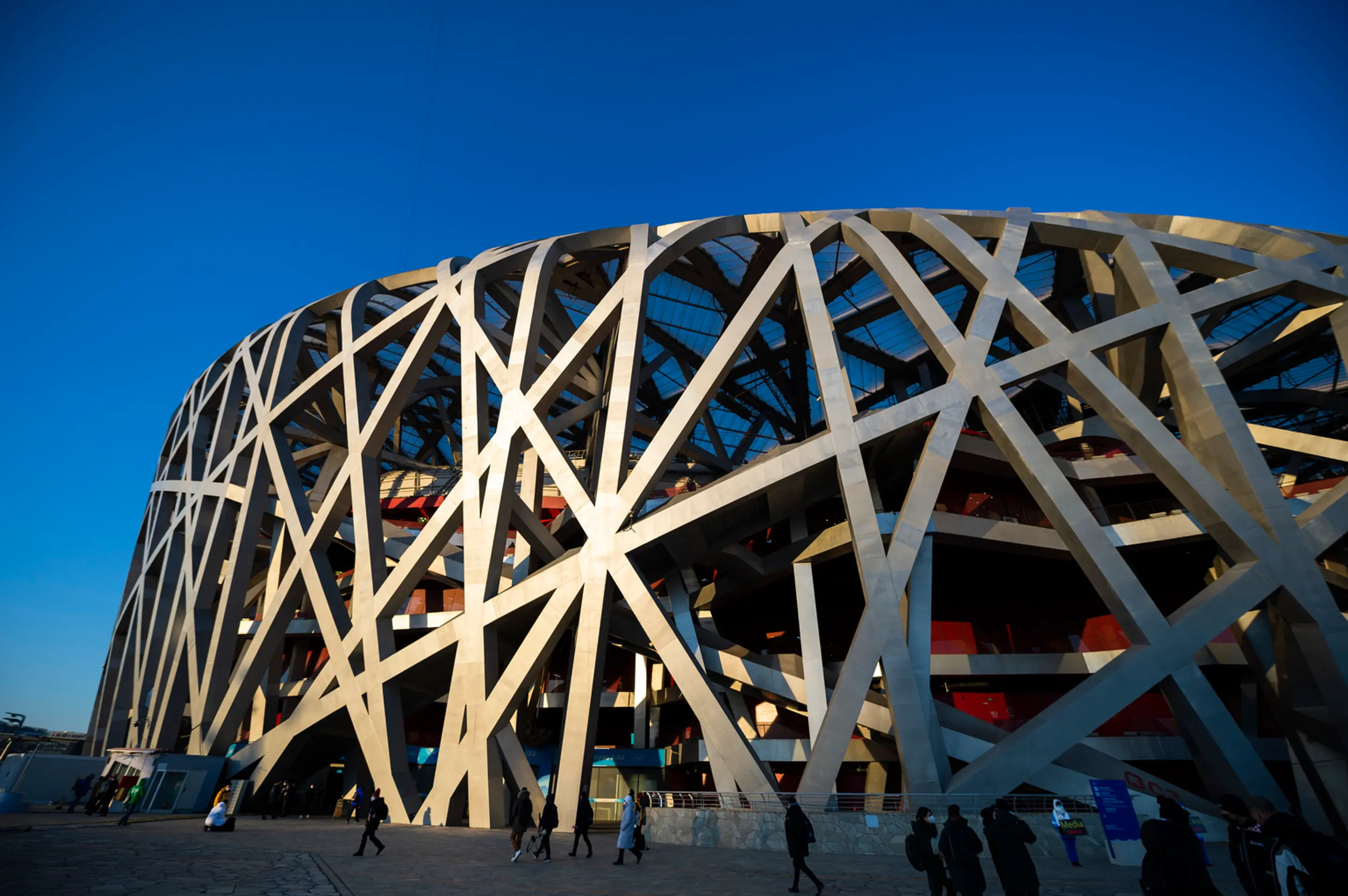 Národný štadión Vtáčie hniezdo, dejisko otváracieho ceremoniálu ZOH 2022.