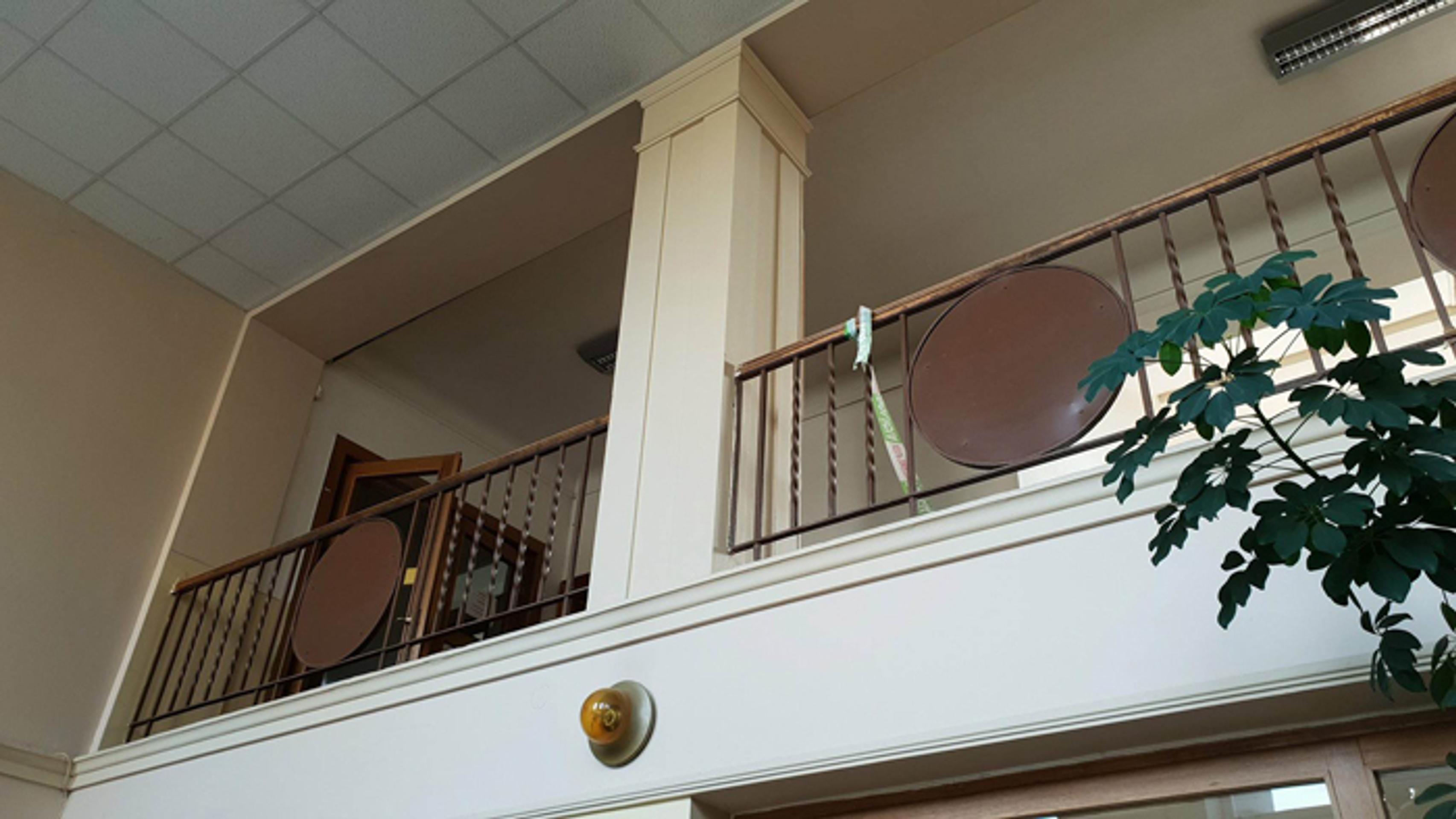 Vrchné poschodie na Okresnom úrade v Nitre, kde sa strieľalo.