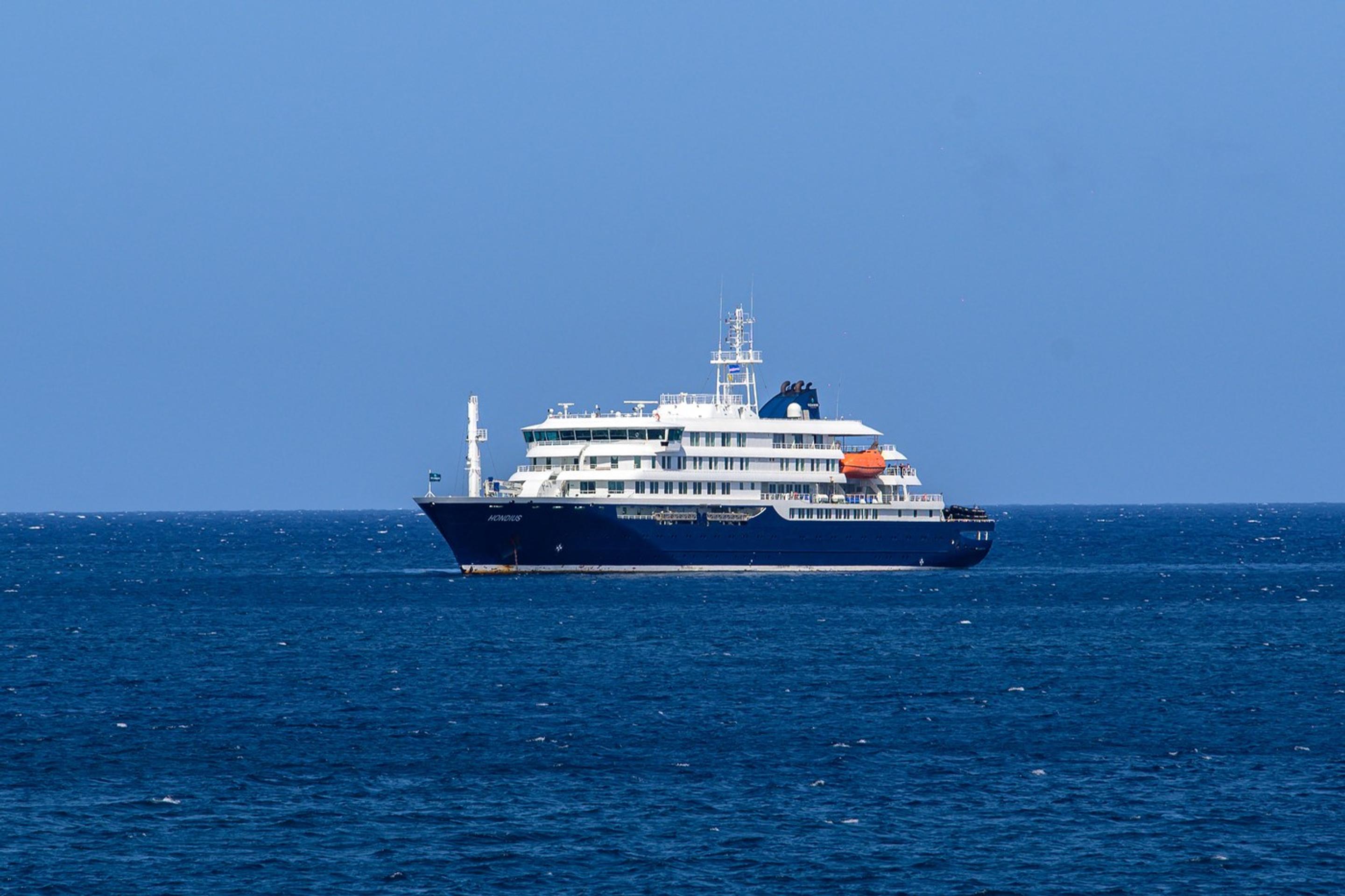 Výletná loď MV Hodius, kde vypukla nákaza.
