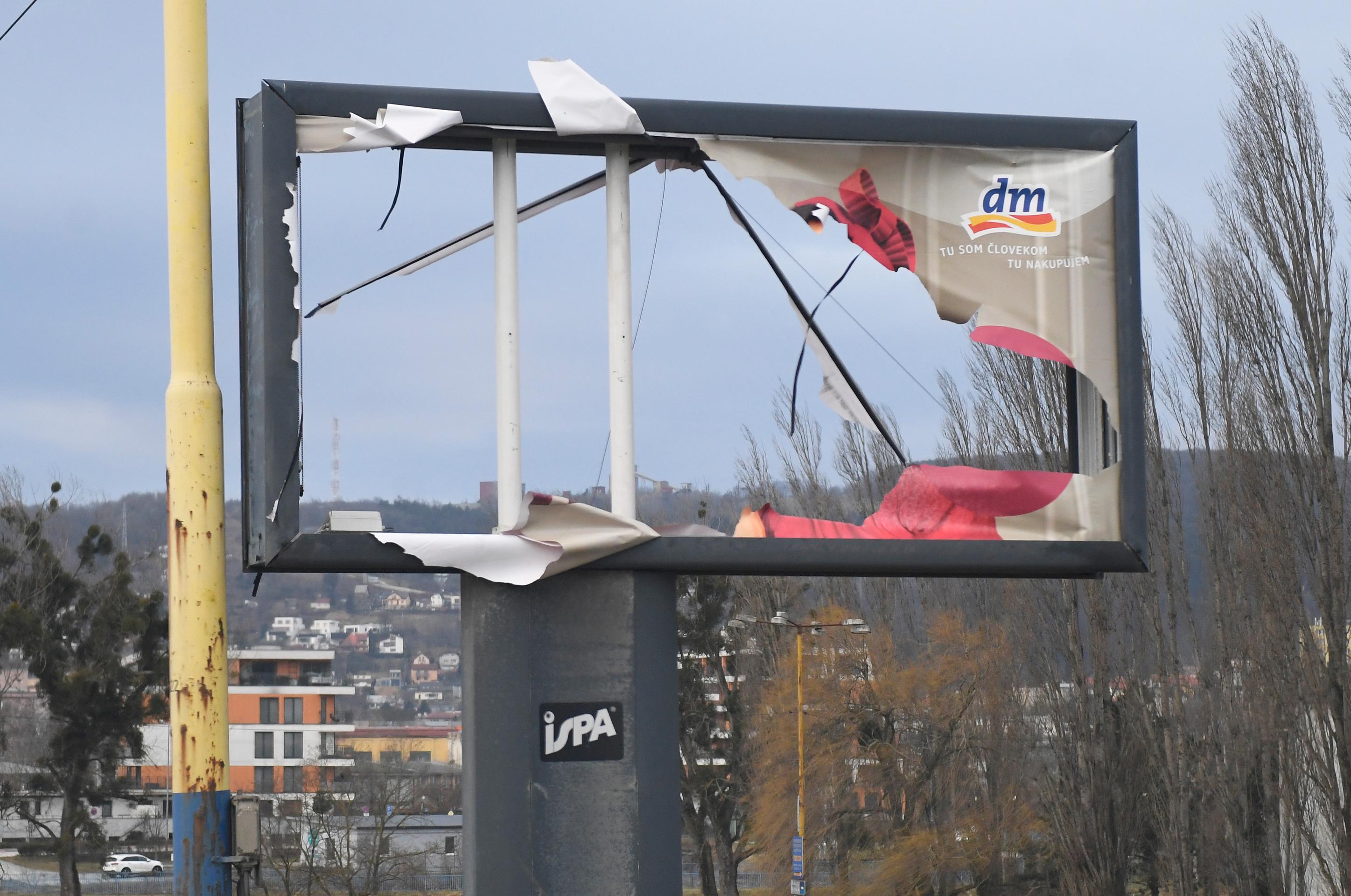Škody po silnom vetre v Košiciach.