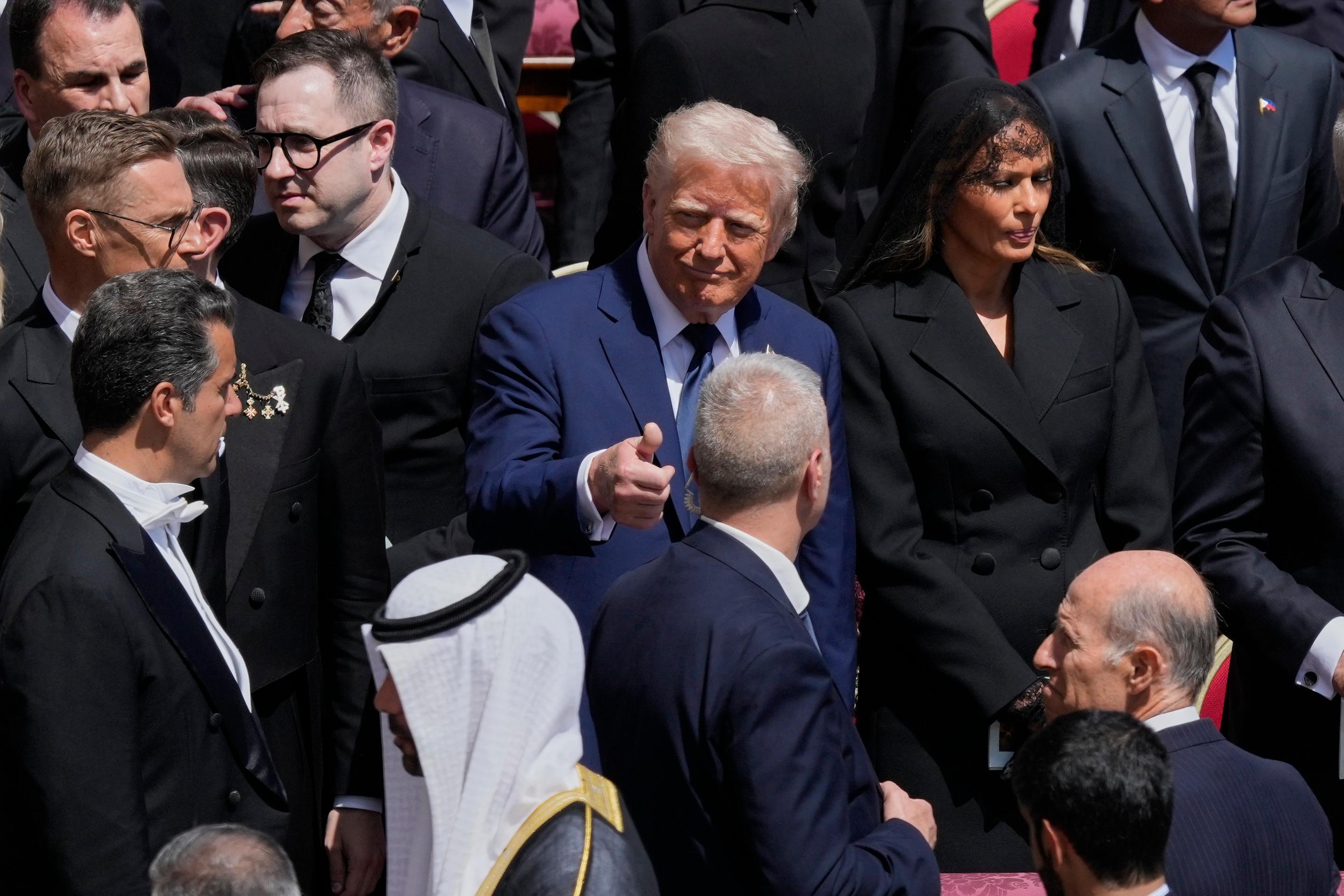 Donald Trump na pohrebe pápeža Františka 