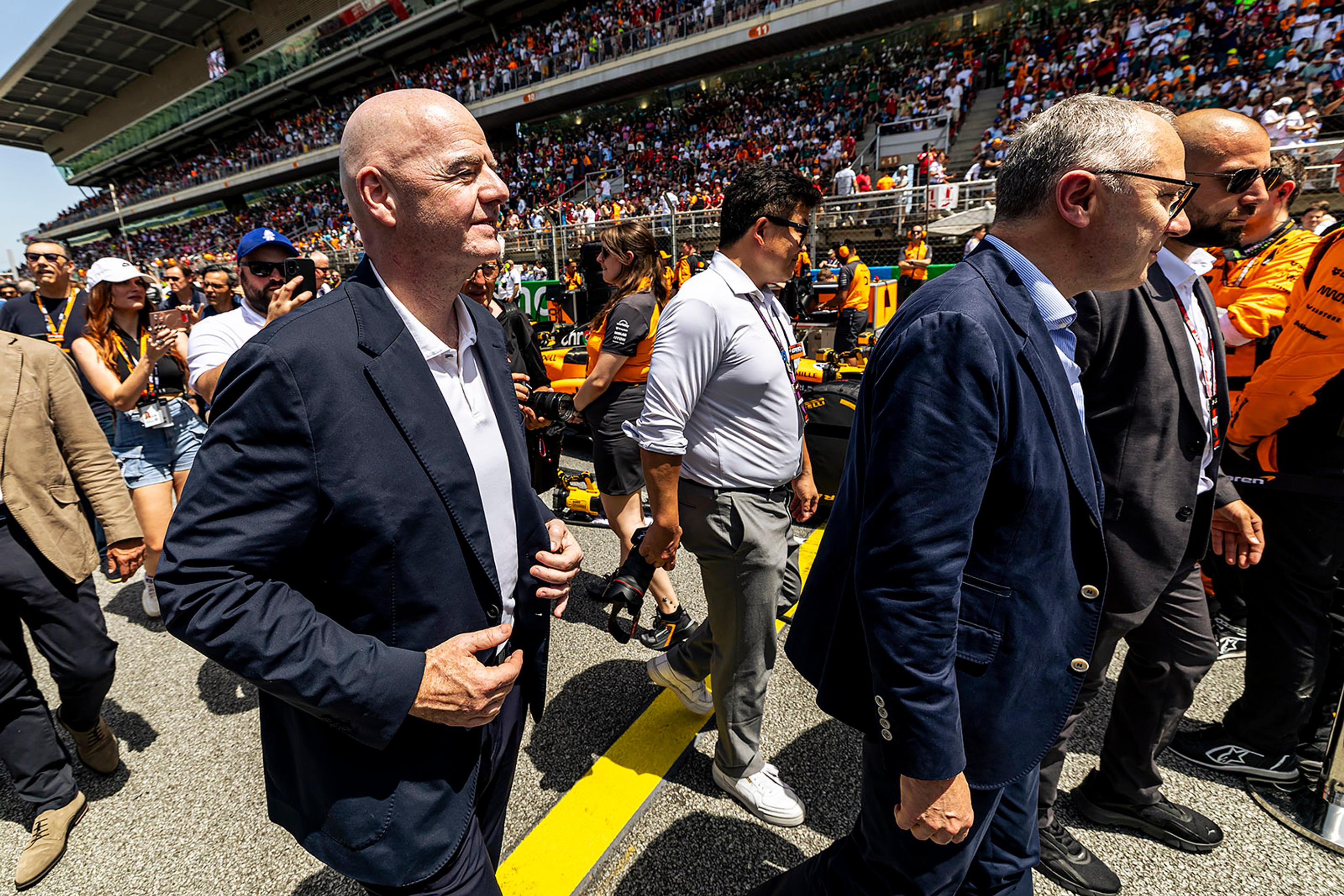 Veľkú cenu Španielska si nenechal ujsť ani prezident FIFA Gianni Infantino.