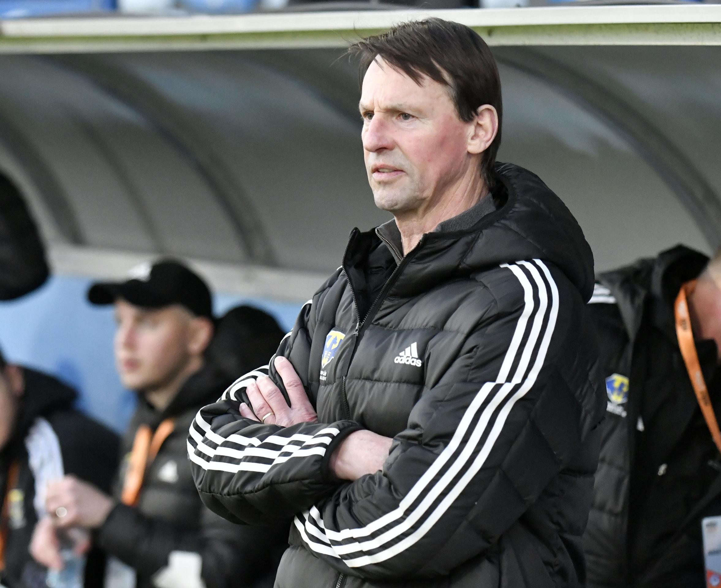 Tréner Michaloviec František Straka v 2. kole nadstavbovej časti Niké ligy skupiny o udržanie sa proti Košiciam.