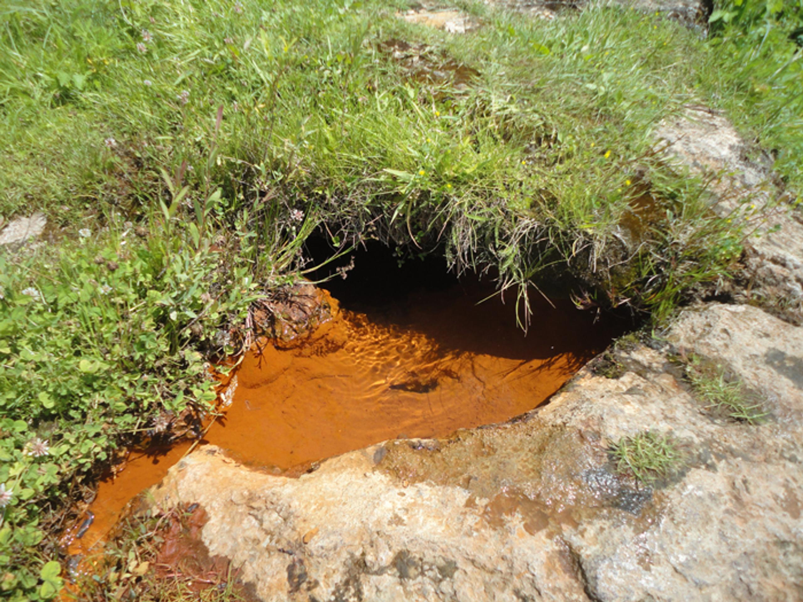 Travertínové jazierko v Mičinej.