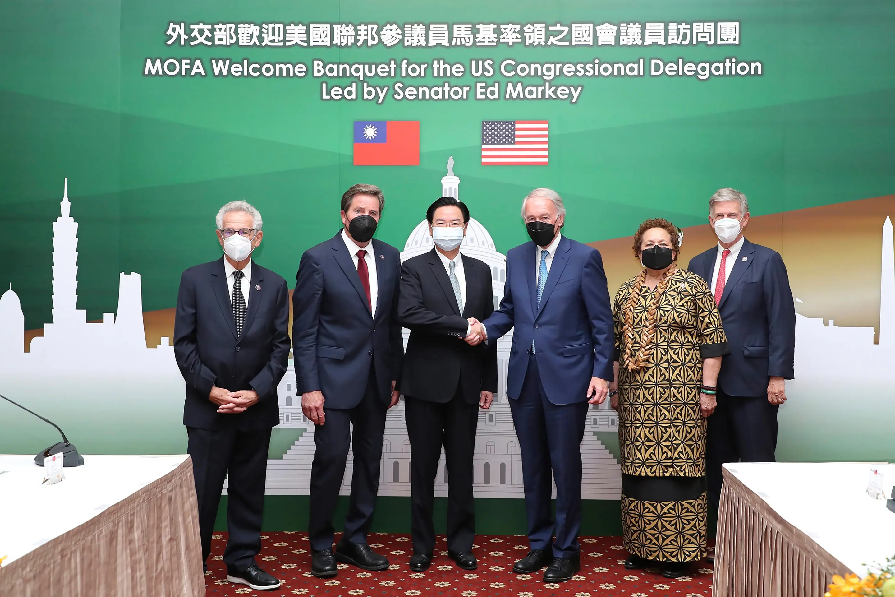 Americká delegácia s taiwanským ministrom