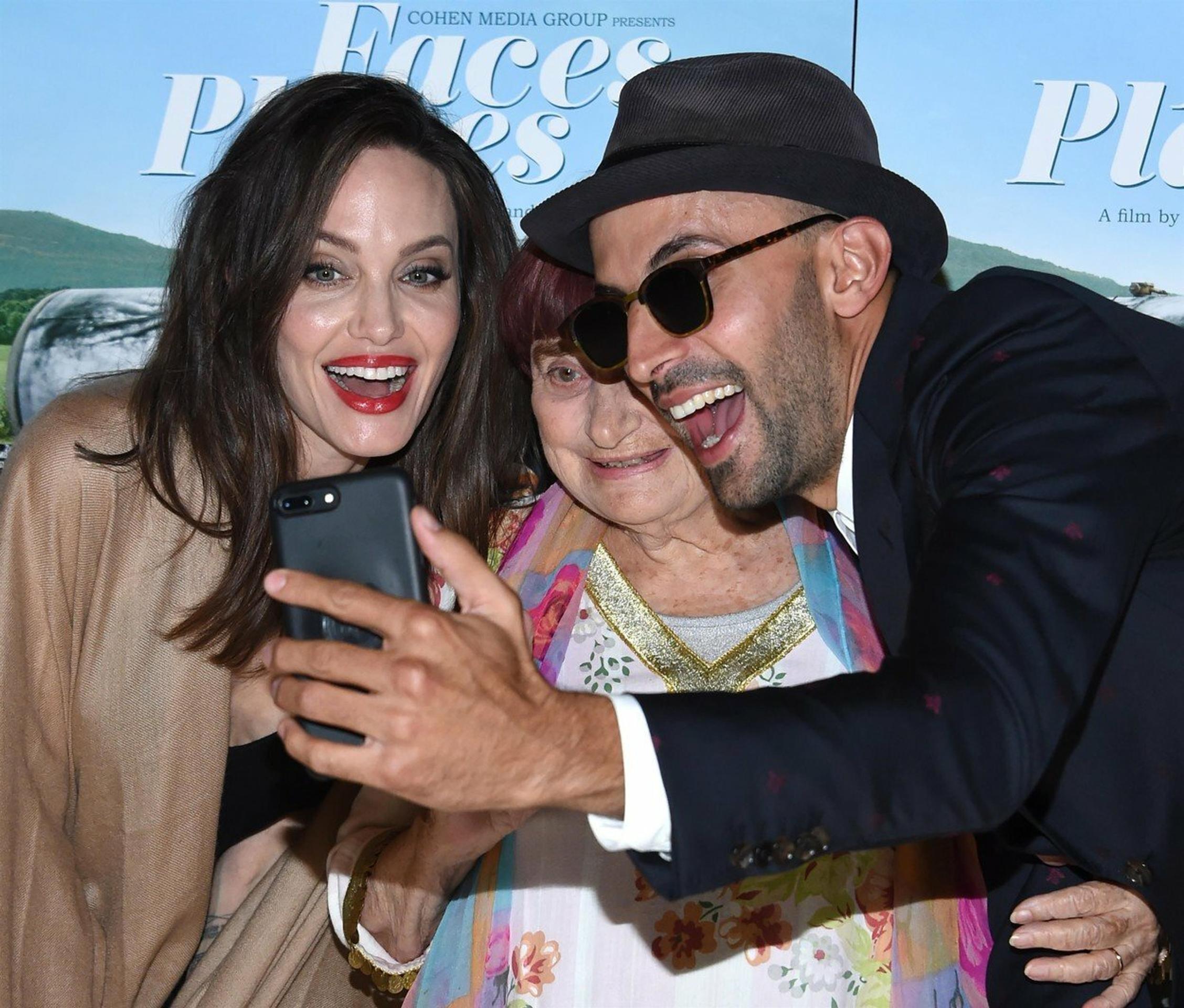 Angelina Jolie na losangelskej premiére filmu Faces Places