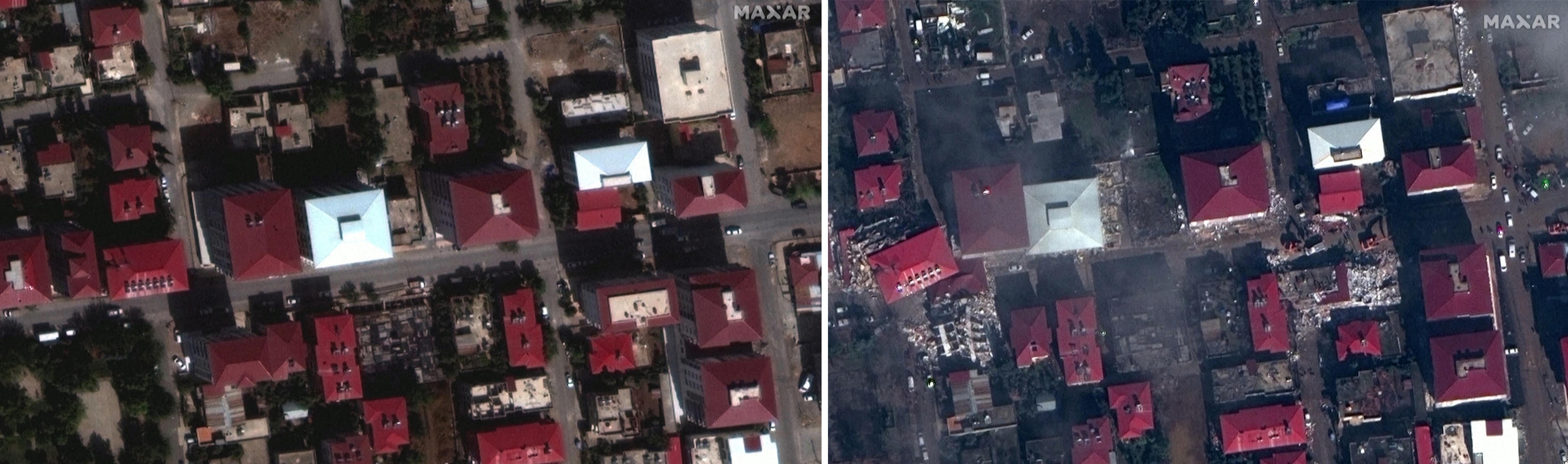 Pred a po: Turecké mesto Islahiye po ničivom zemetrasení