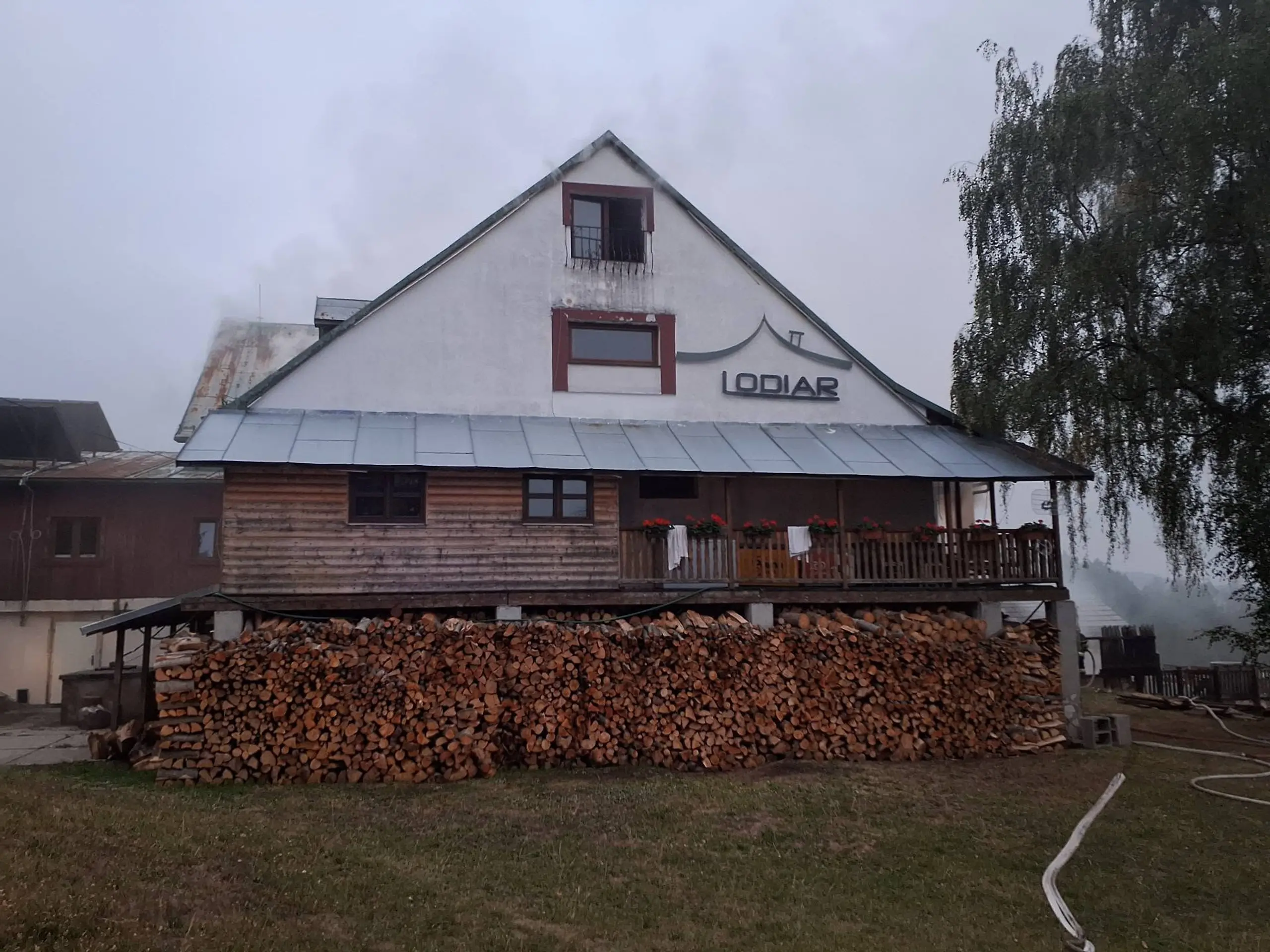 Požiar chaty