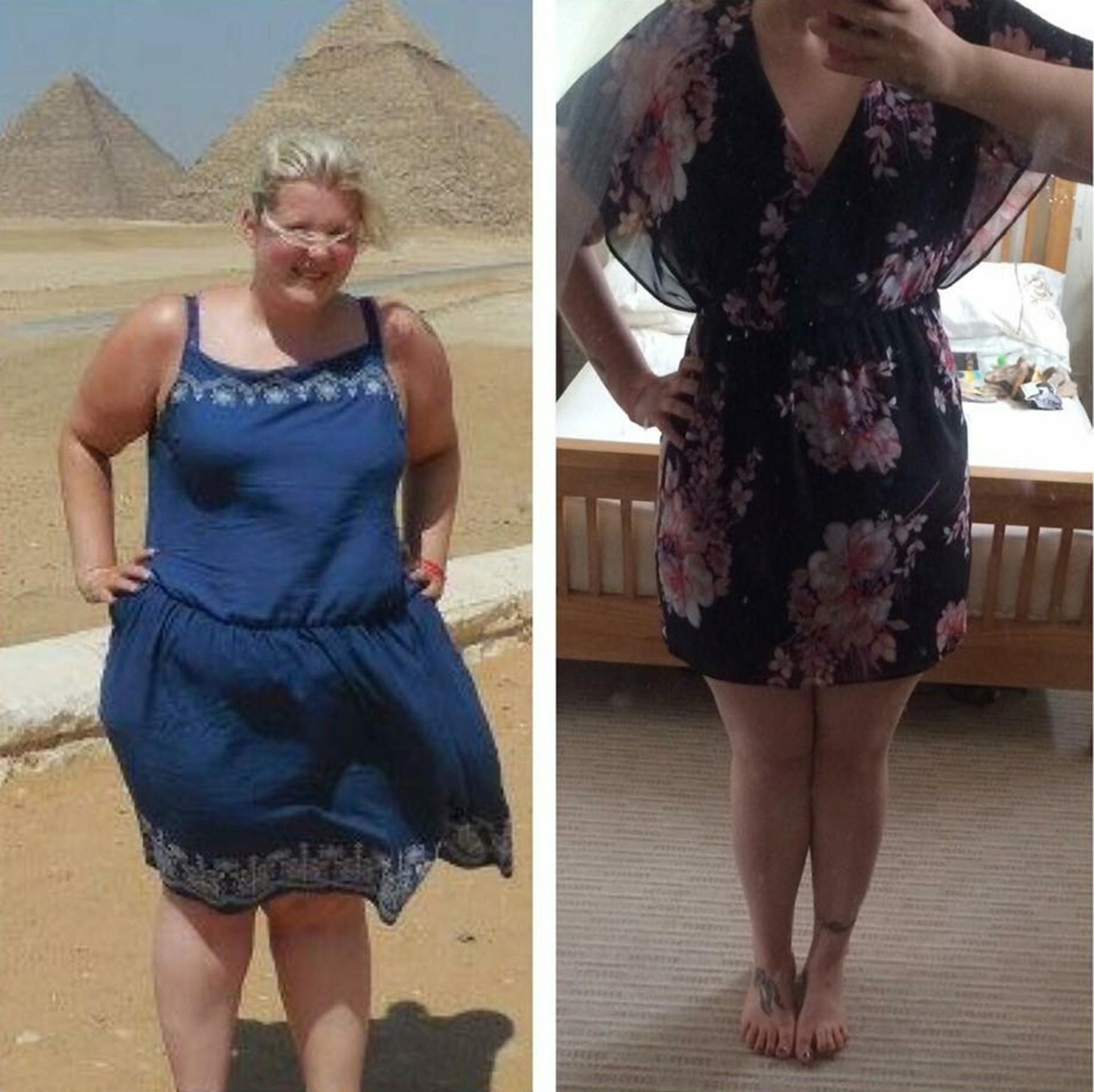 Sian Robinson predtým a teraz.