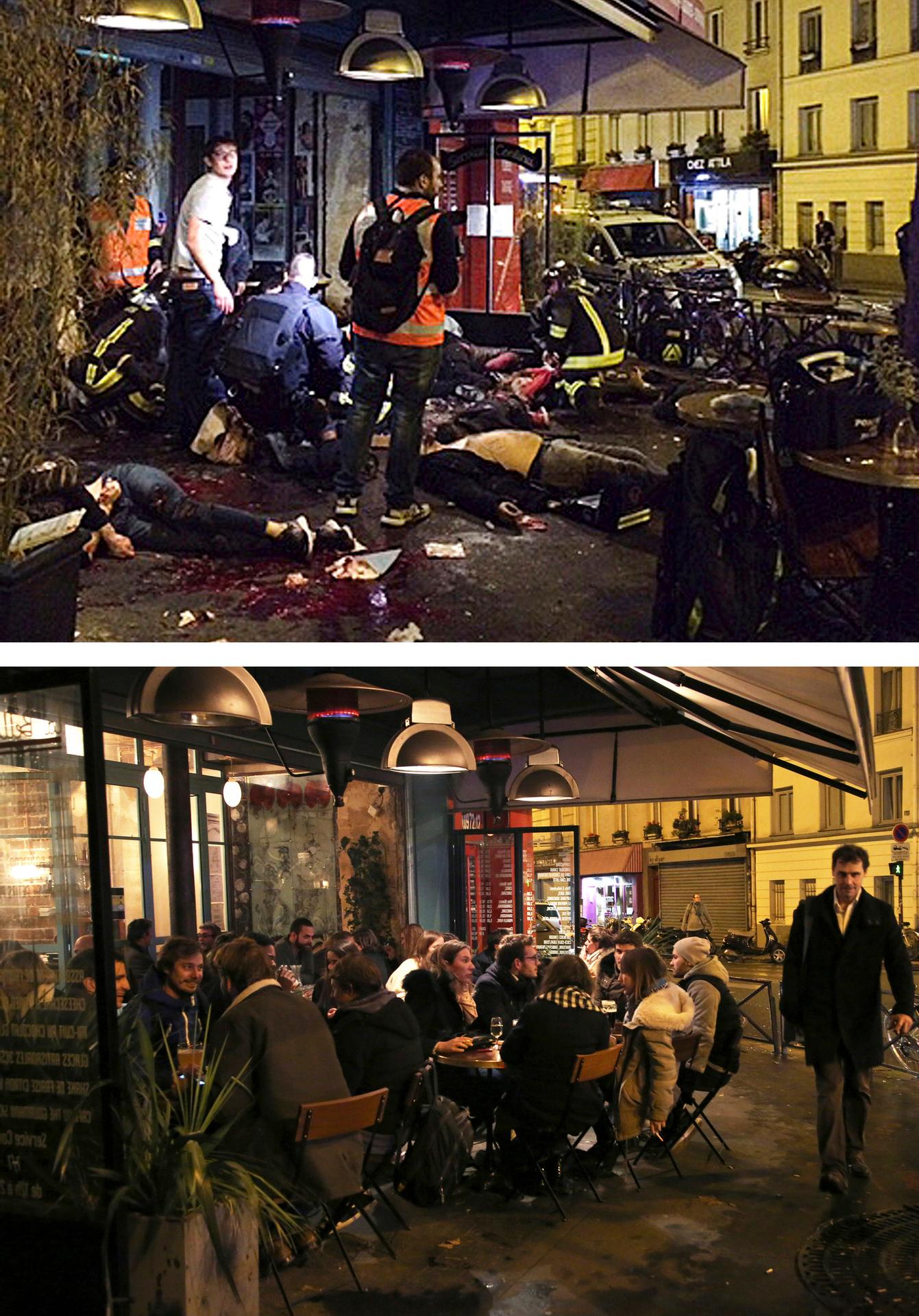 Obete streľby pred reštauráciou La Belle Equipe (vtedy a dnes)