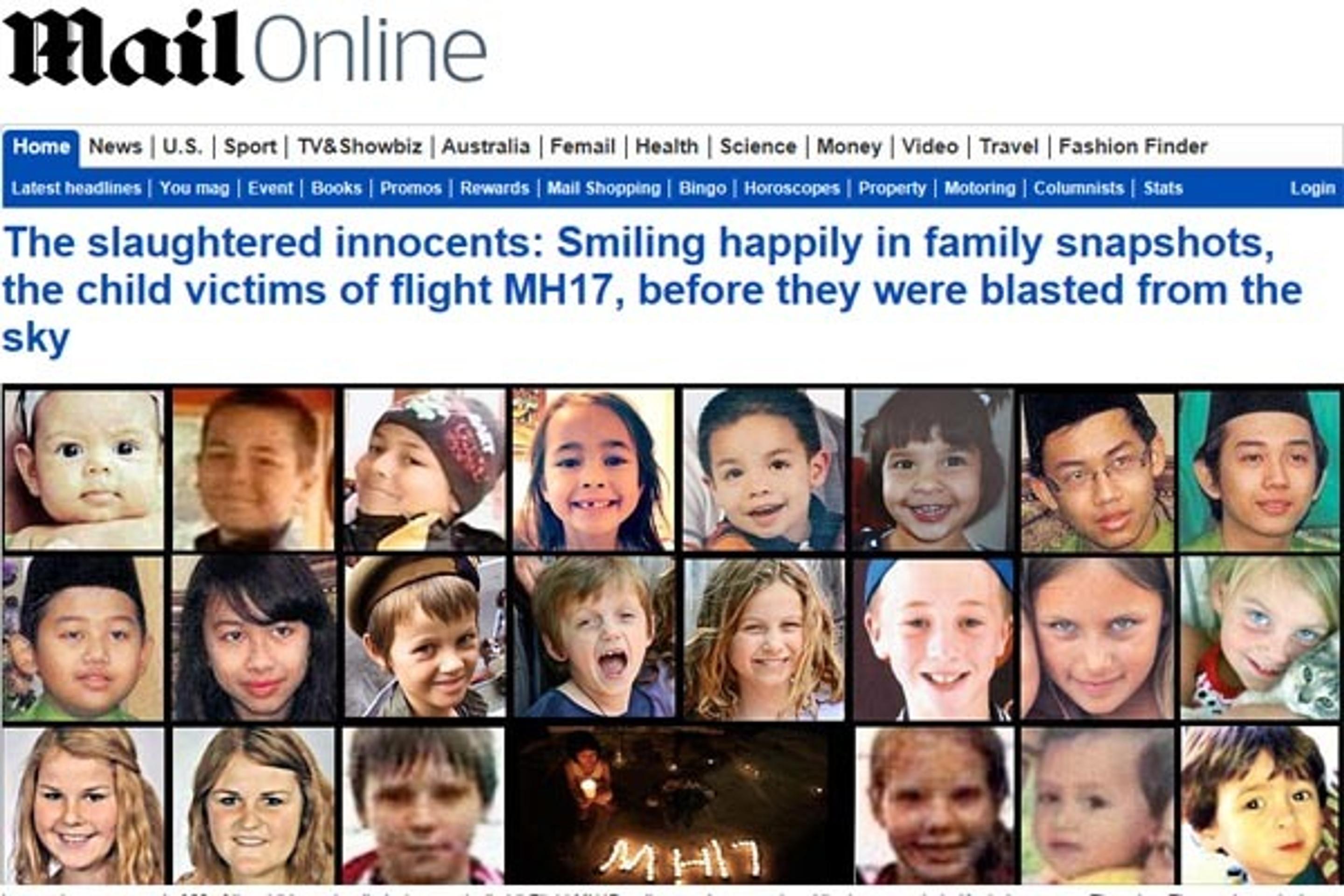 Medzi obeťami zostreleného lietadla boli aj nevinné deti