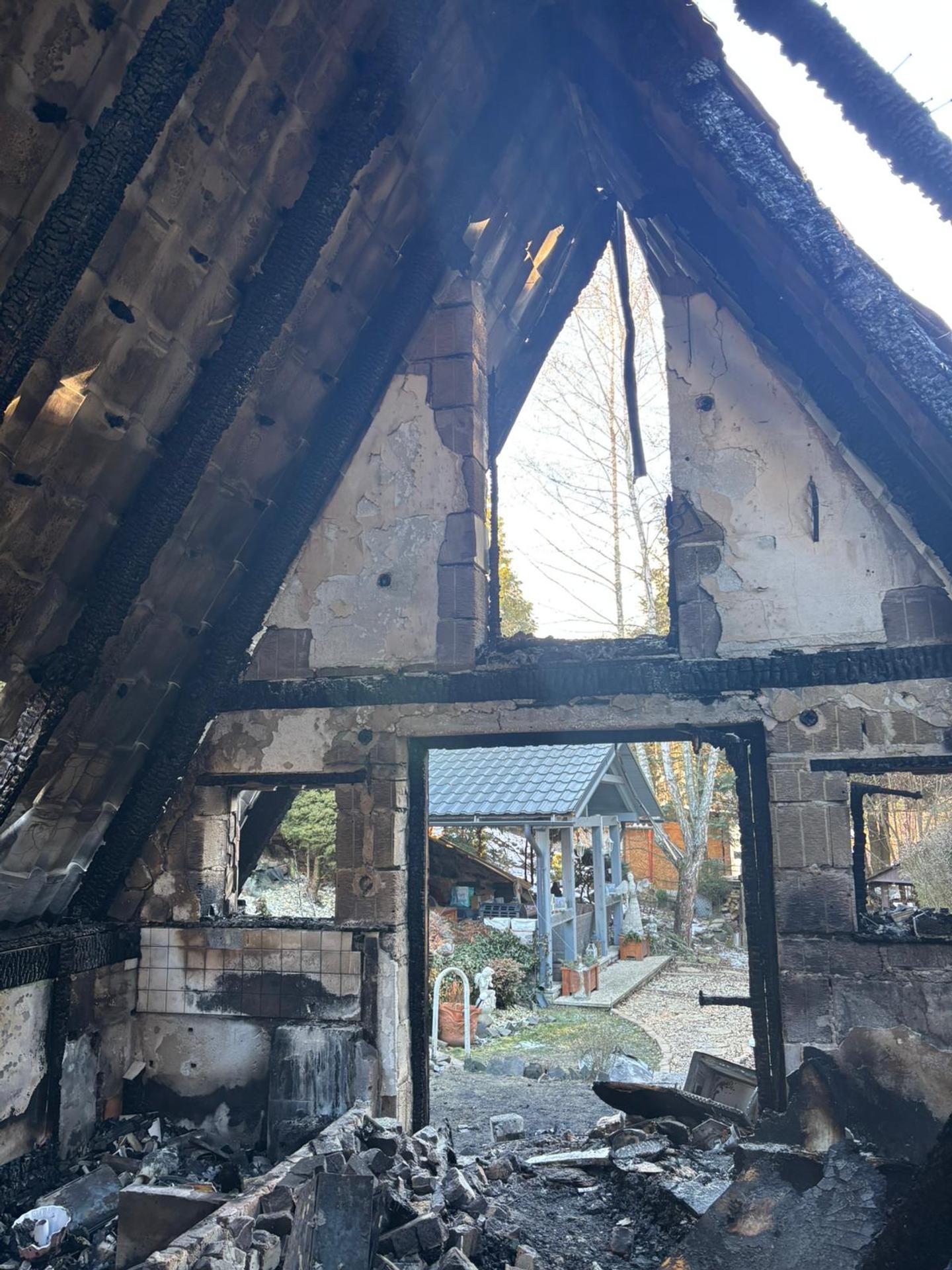 Požiar domu v Krupine