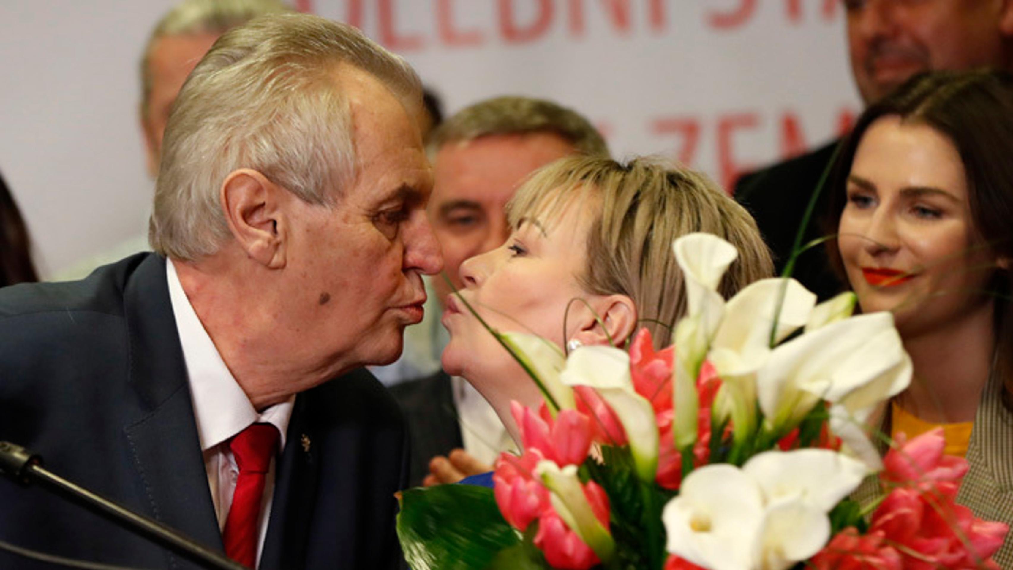 Miloš Zeman počas prejavu po víťazstve v 2. kole prezidentských volieb.