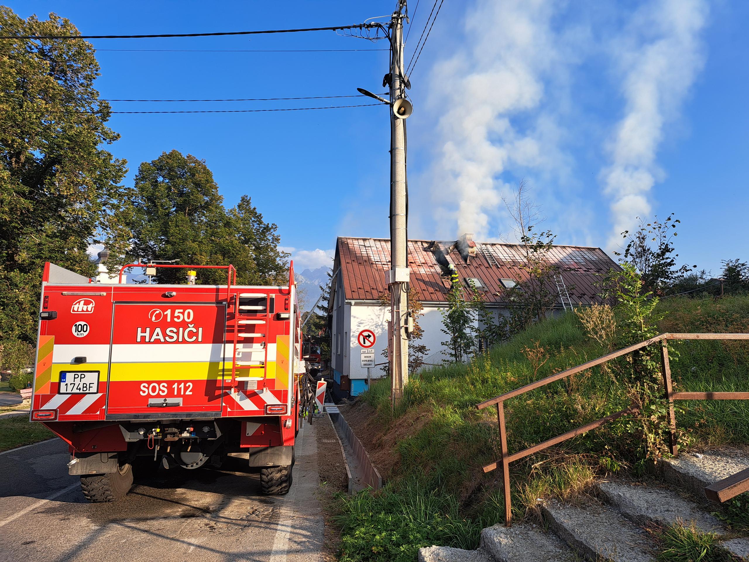 Požiar vo Veľkom Slavkove.