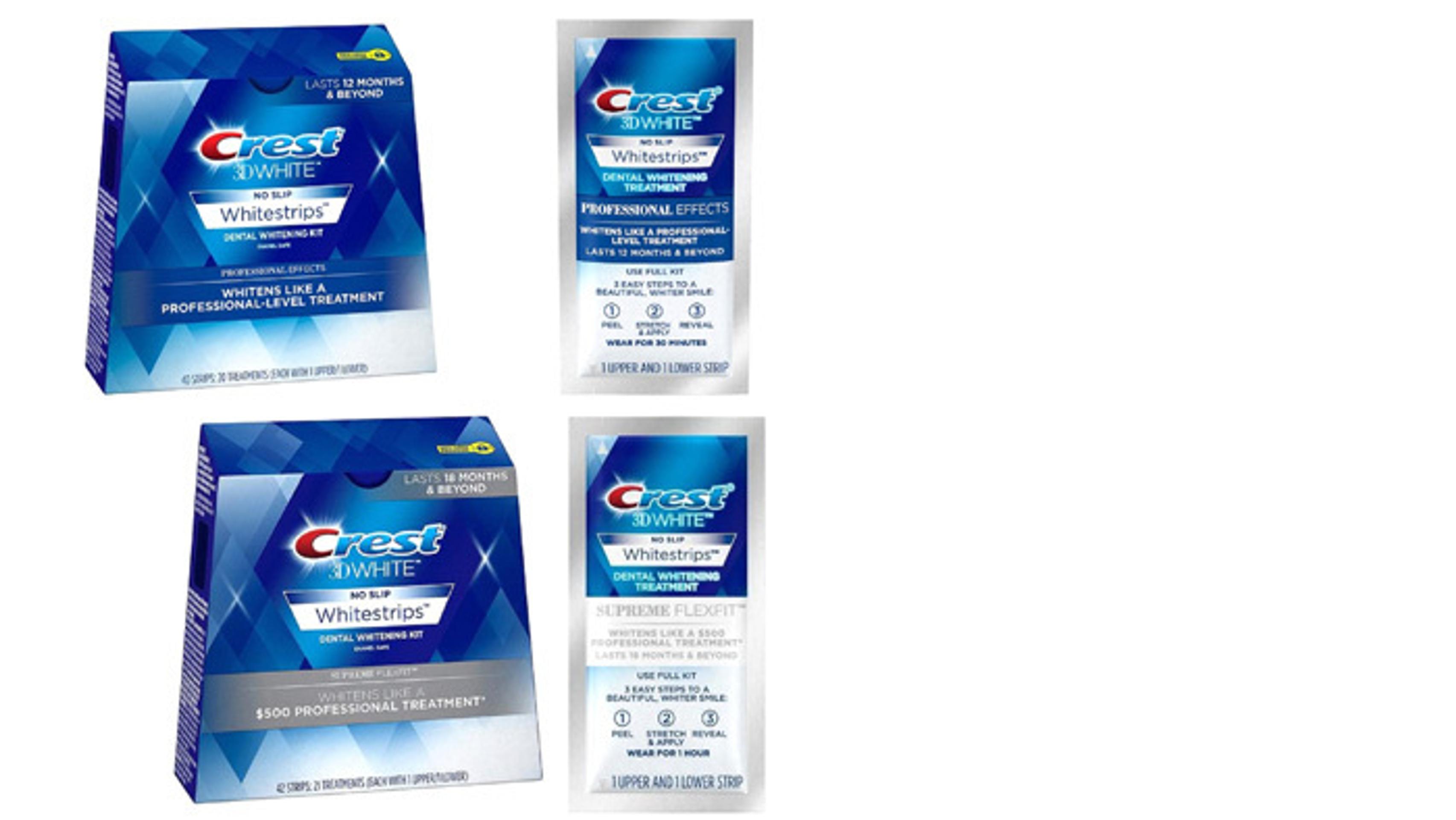 Nebezepčené bieliace pásiky.