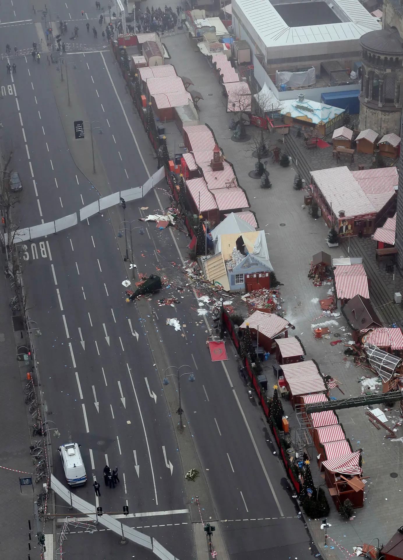 Pohľad na námestie Breitscheidplatz.