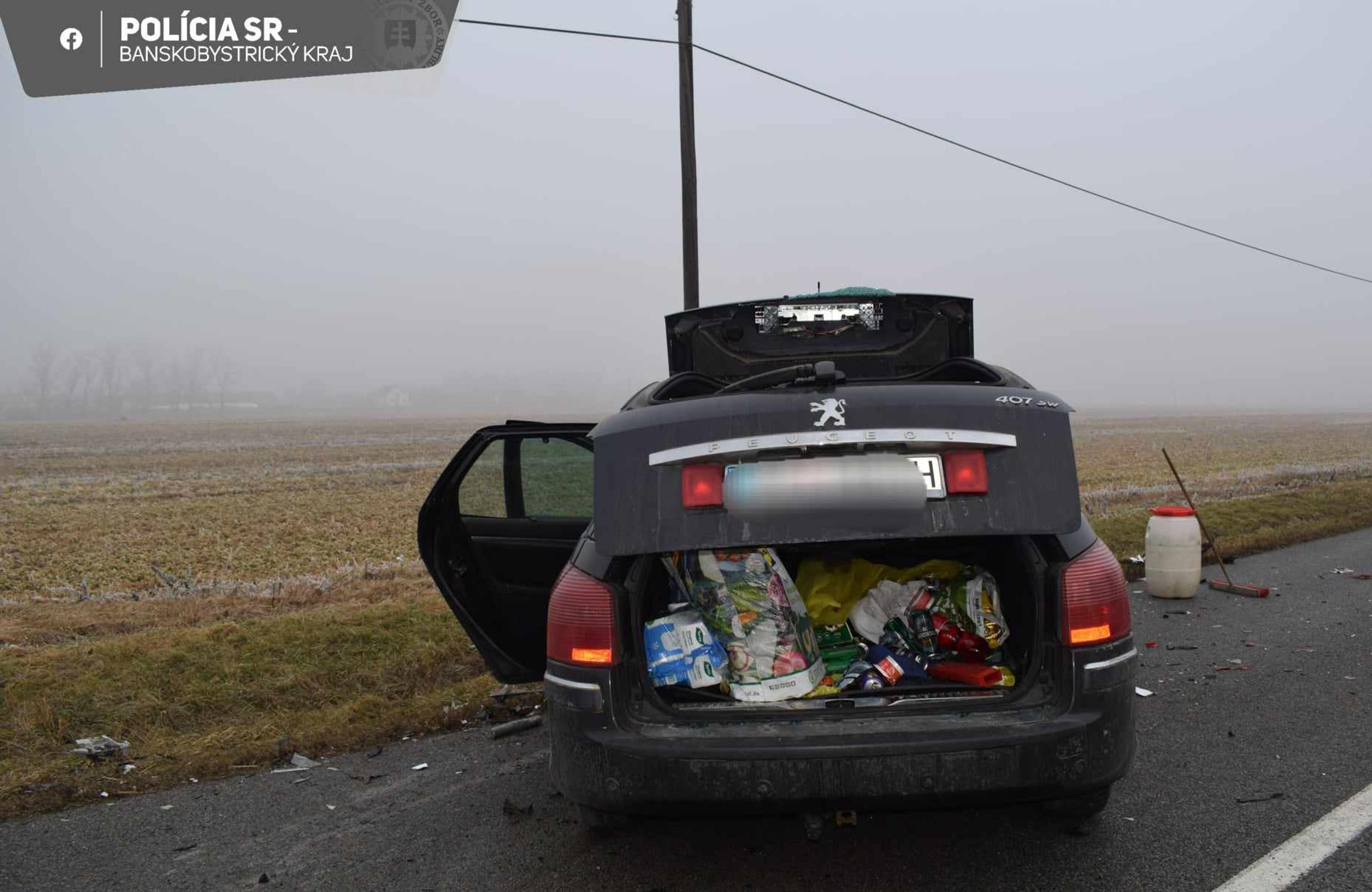 Vážna nehoda na strednom Slovensku.