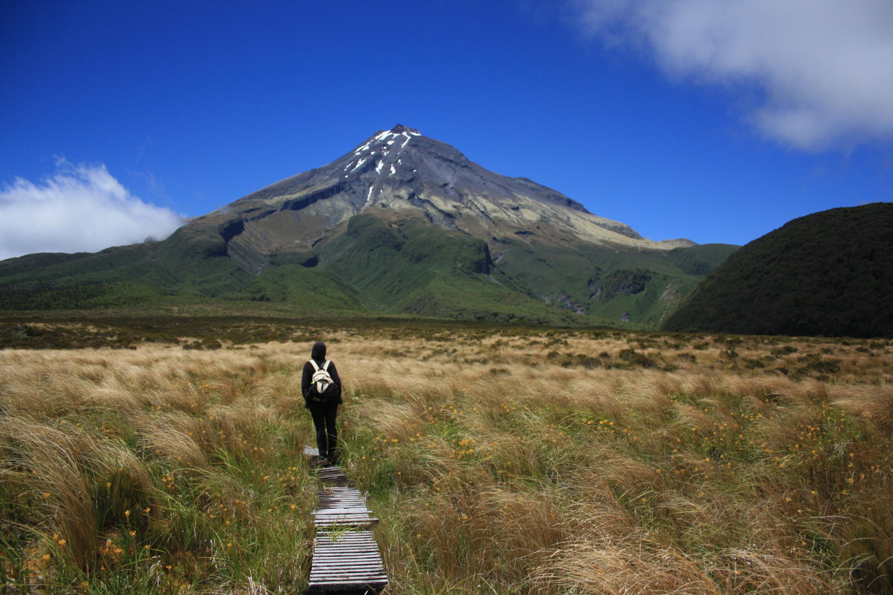 Hiking na Novom Zélande v oblasti Taranaki