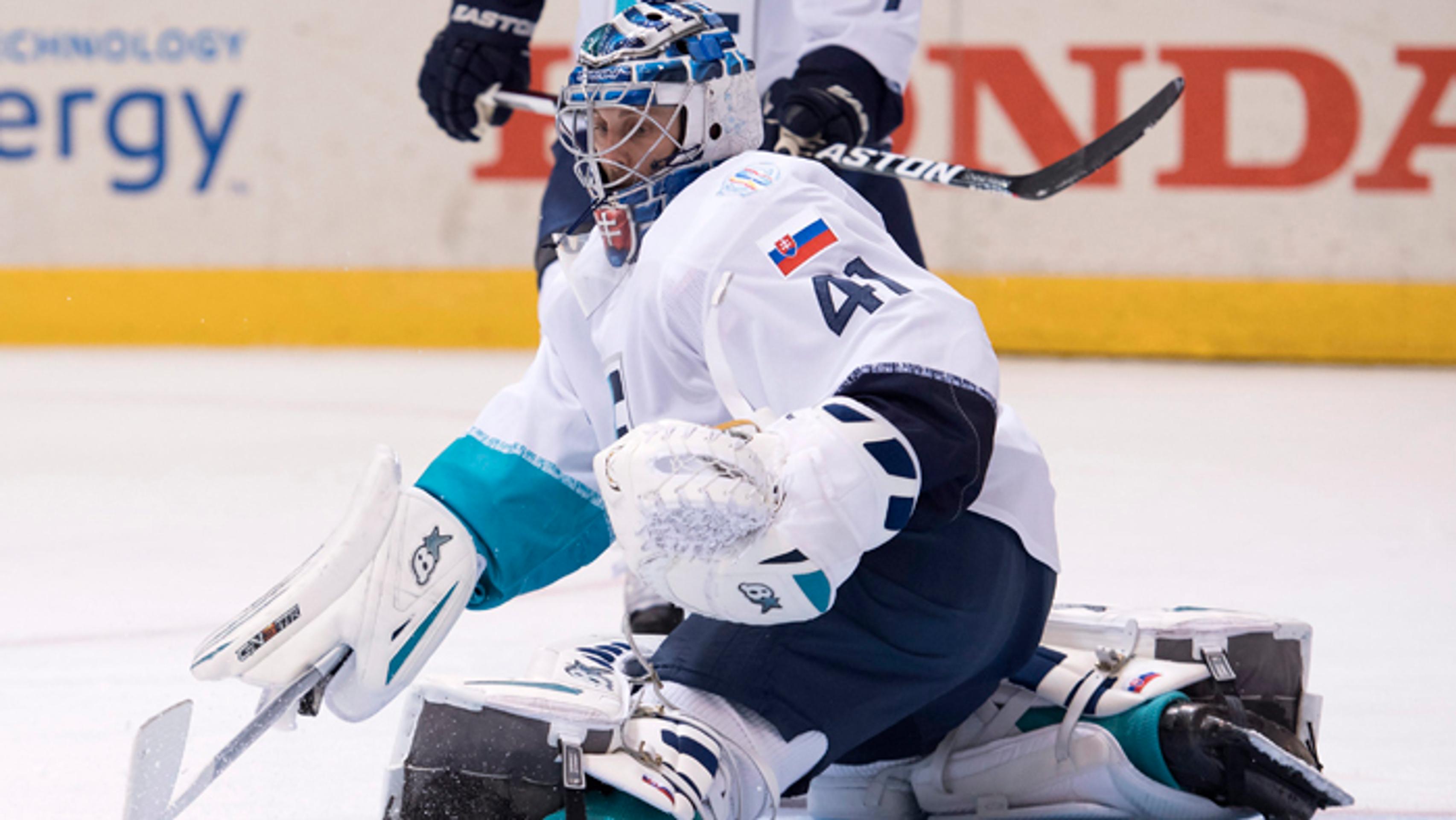 Brankár Tímu Európy Slovák Jaroslav Halák.