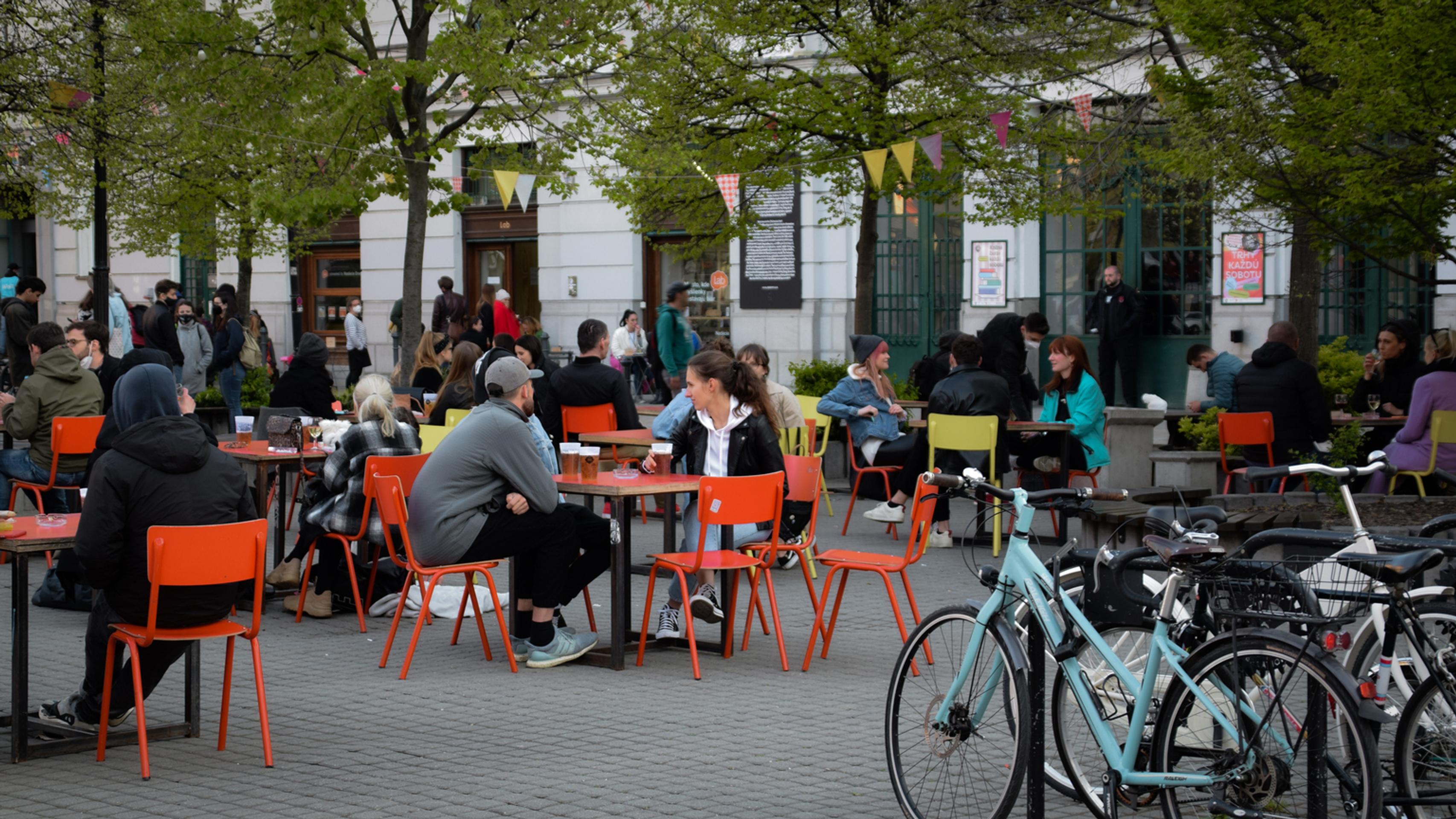 Otvorená terasa v Bratislave.
