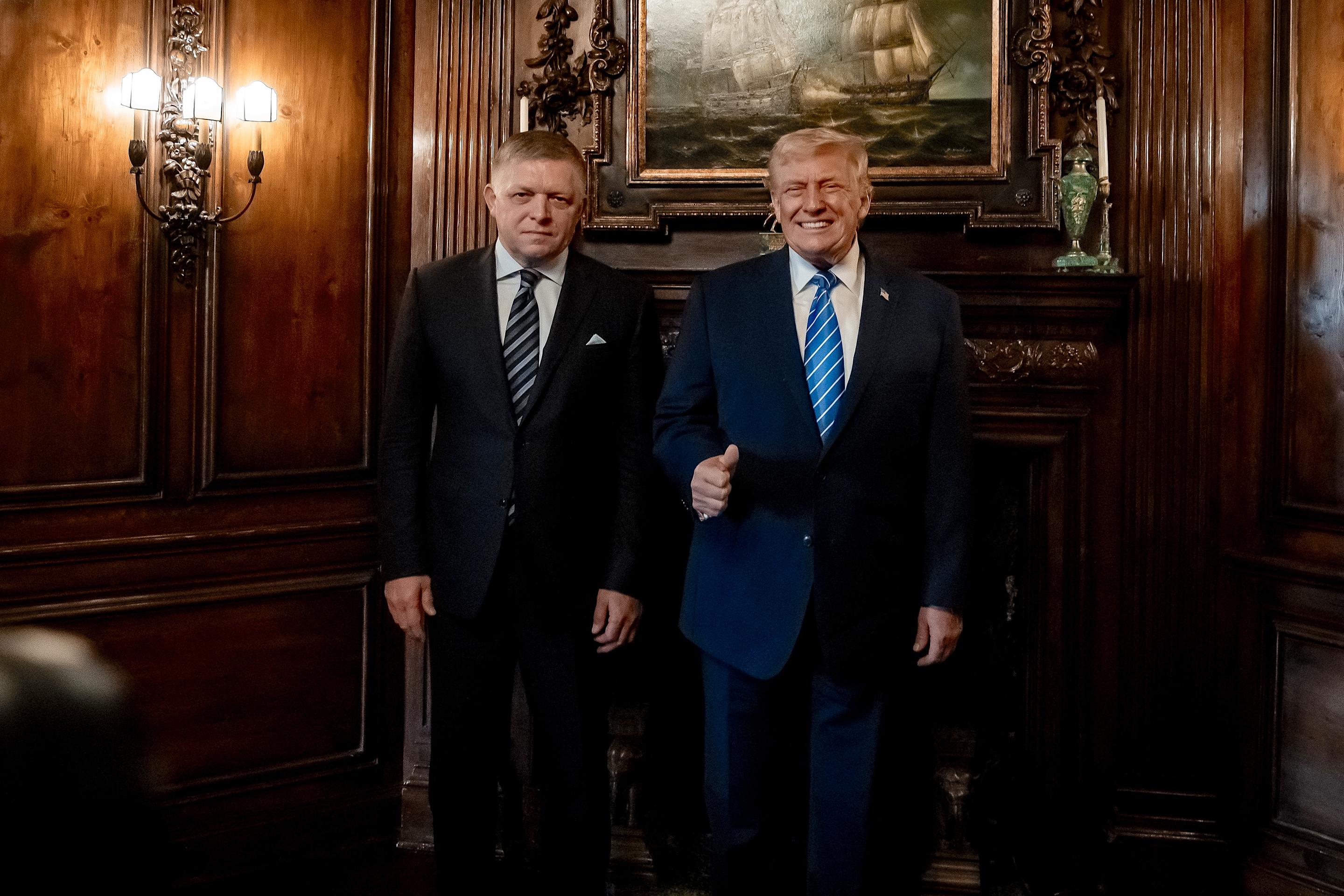 Robert Fico a Donald Trump na Floride USA