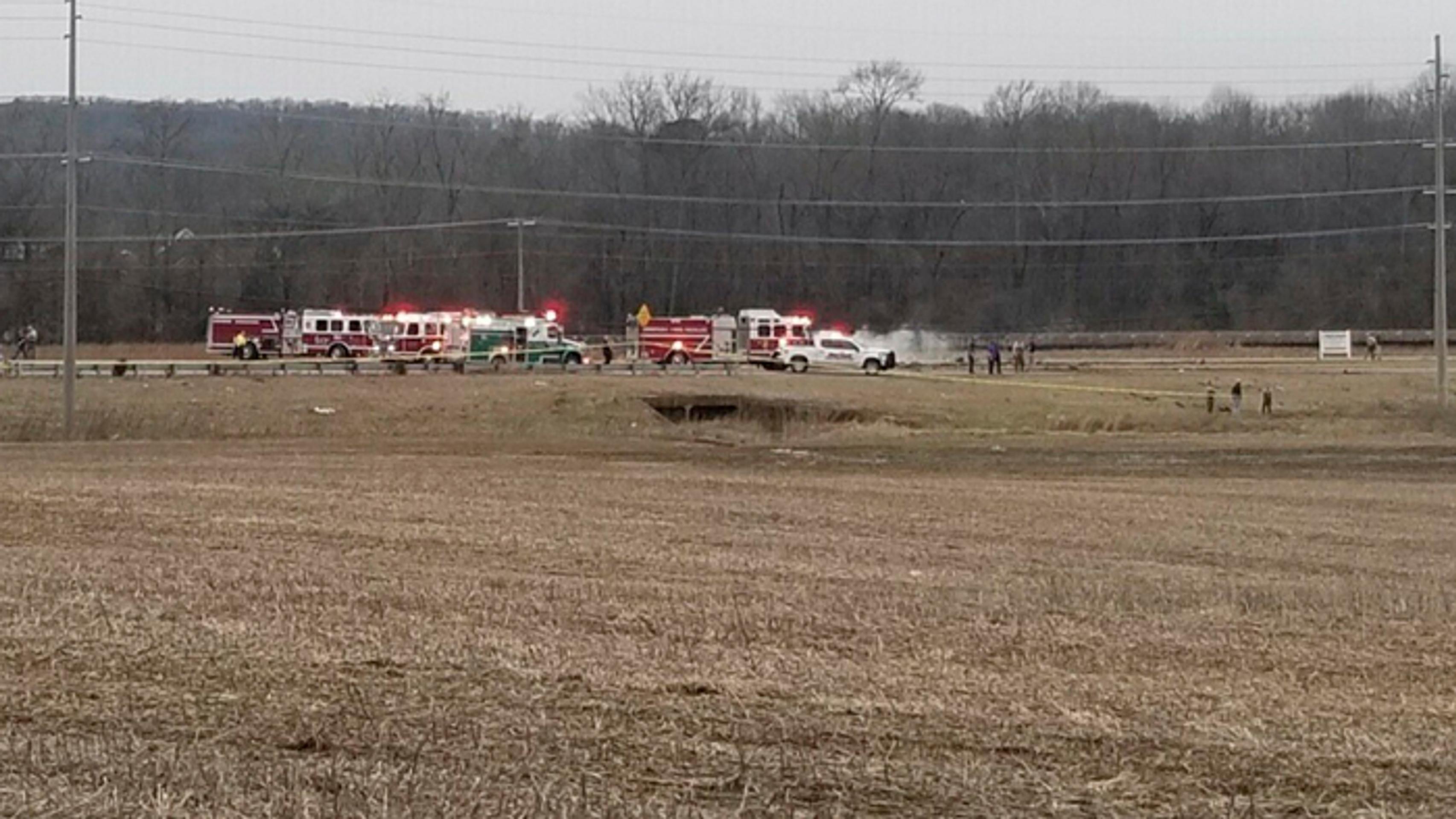 Pád vojenského vrtuľníka.