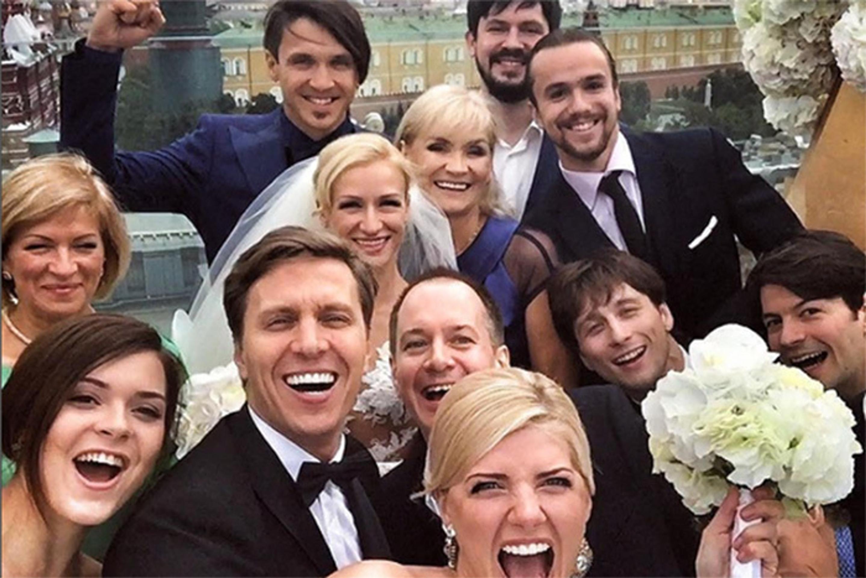 Selfie mladomanželov po obrade.