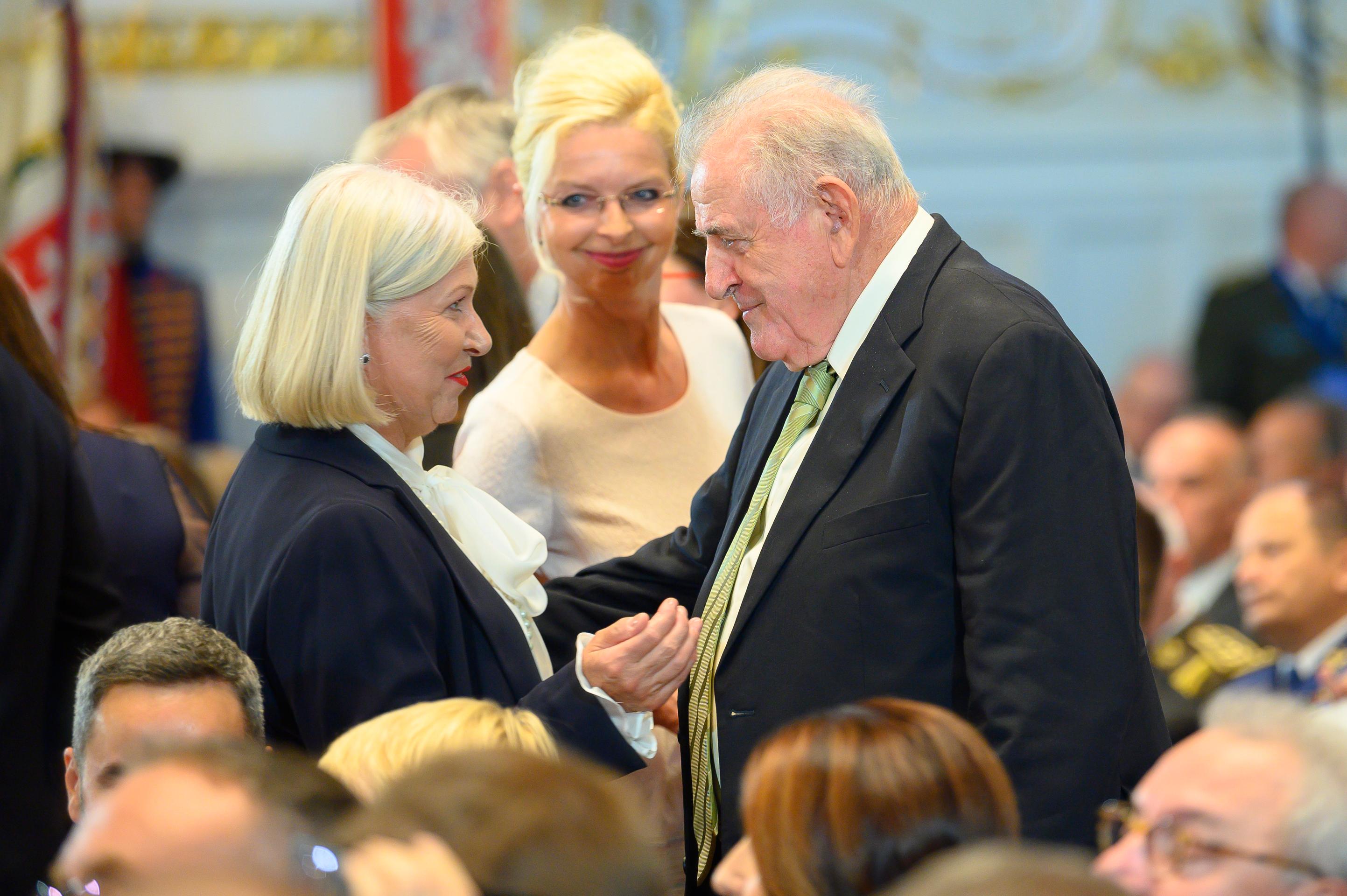 Vladimír Mečiar počas inaugurácie Petra Pellegriniho.